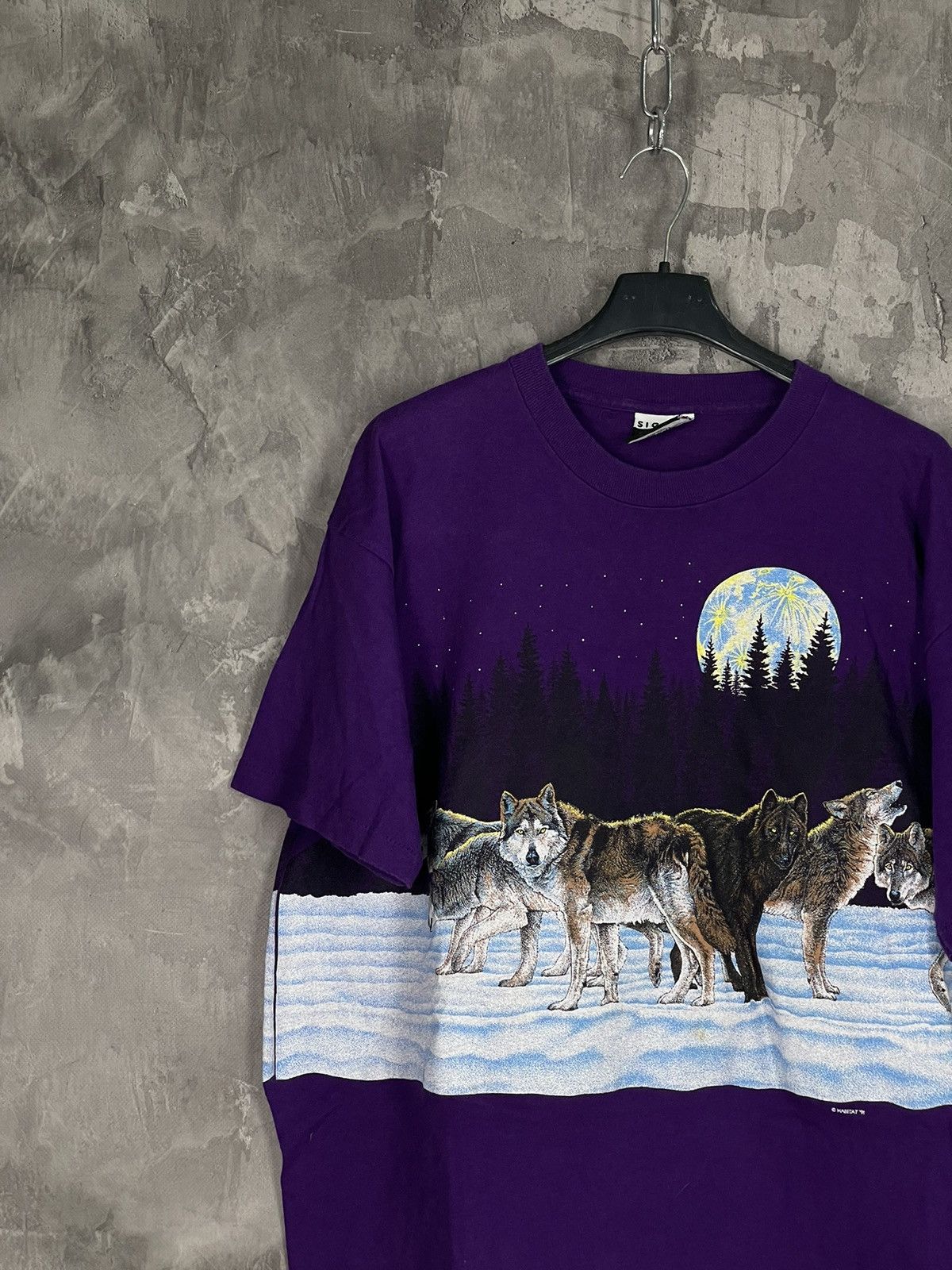 Vintage × Wild Things Vintage Wild Wolf Animal Retro Archive t-shirt Size US L / EU 52-54 / 3 - 4 Thumbnail