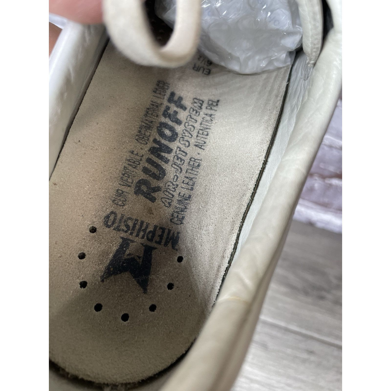 Mephisto Mephisto RunOff Air Bag System White Leather Lace Up Shoes W Size US 9 / IT 39 - 10 Thumbnail