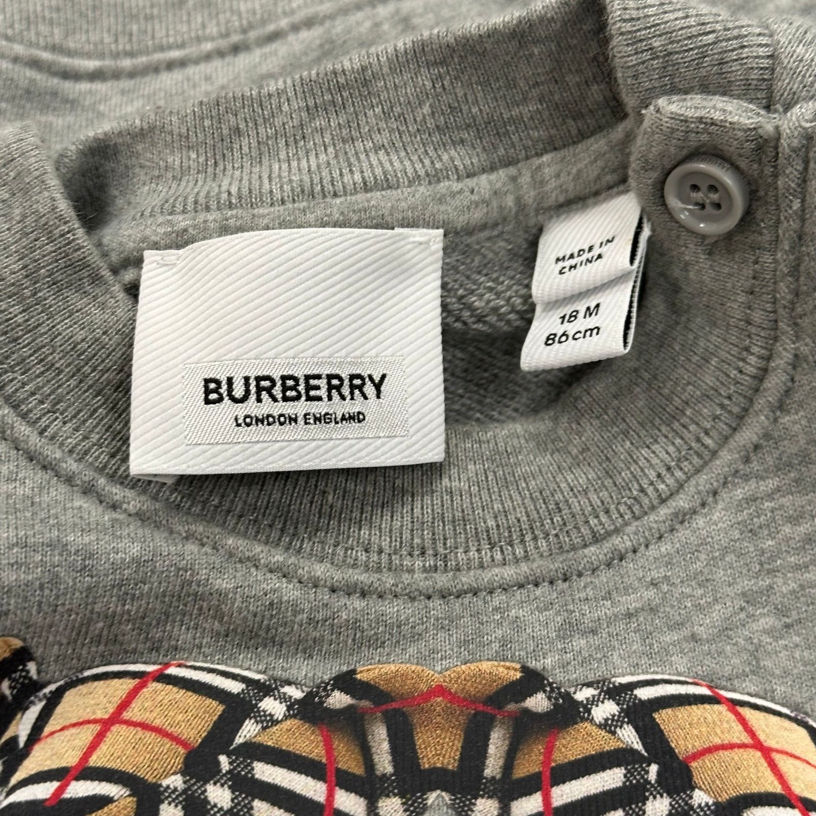 Burberry Burberry Kids Grey Thomas Bear Sweatshirt Crewneck 18 Months Size XXS / US 00 / IT 34 - 3 Thumbnail