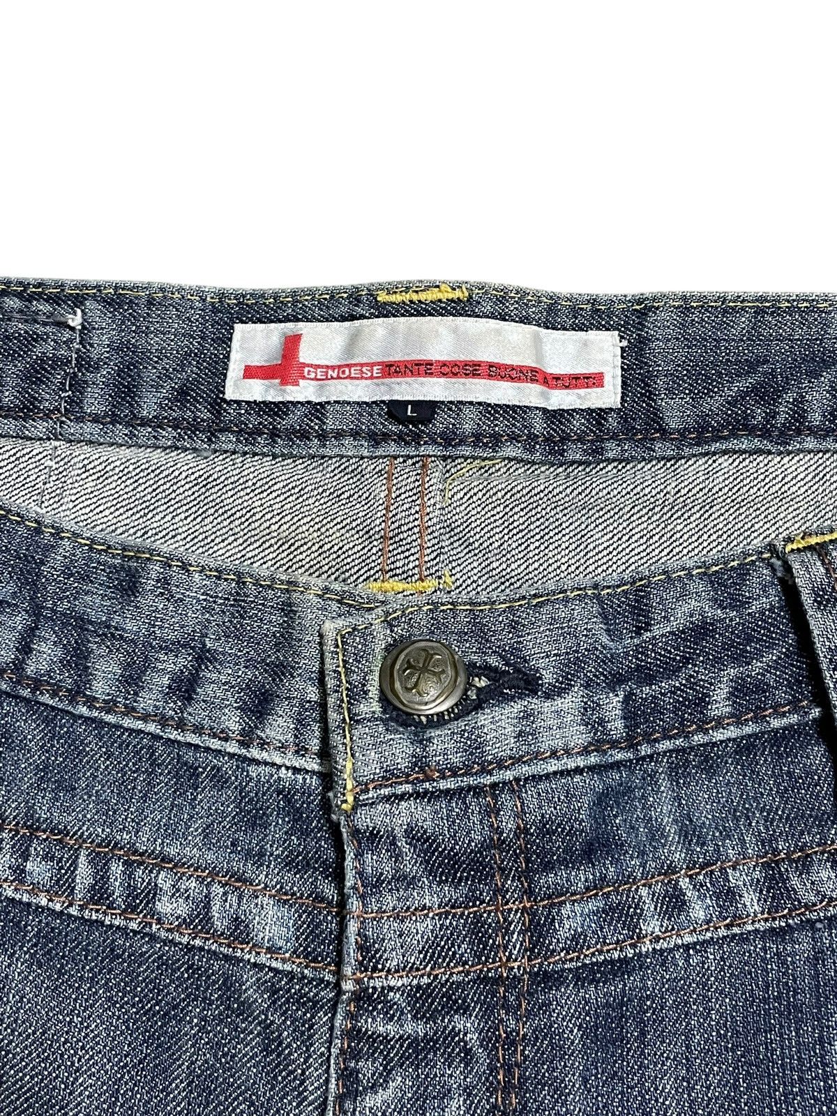 If Six Was Nine Vintage Y2k Genoese Tante Cose Buone Cross Logo Flare Jeans Size US 33 - 13 Thumbnail