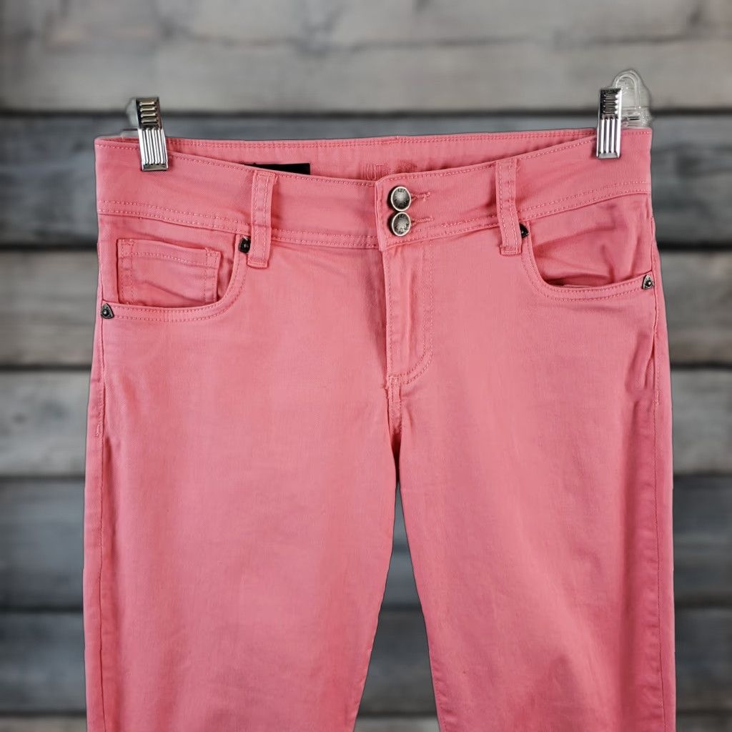 Vintage KUT from the Kloth Womens Cameron Straight Leg Cropped Jeans Sz 4 Pink Cuffed Size 27" / US 4 / IT 40 - 1 Thumbnail