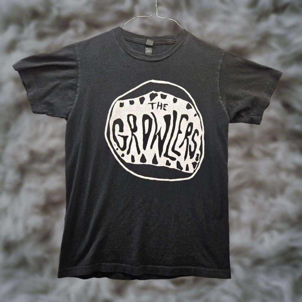 VINTAGE The Growlers Band T Shirt Black S Tultex Mens T-Shirt Short Sleeve Crew Neck 2006 Beach Goth Surf Rock Punk
