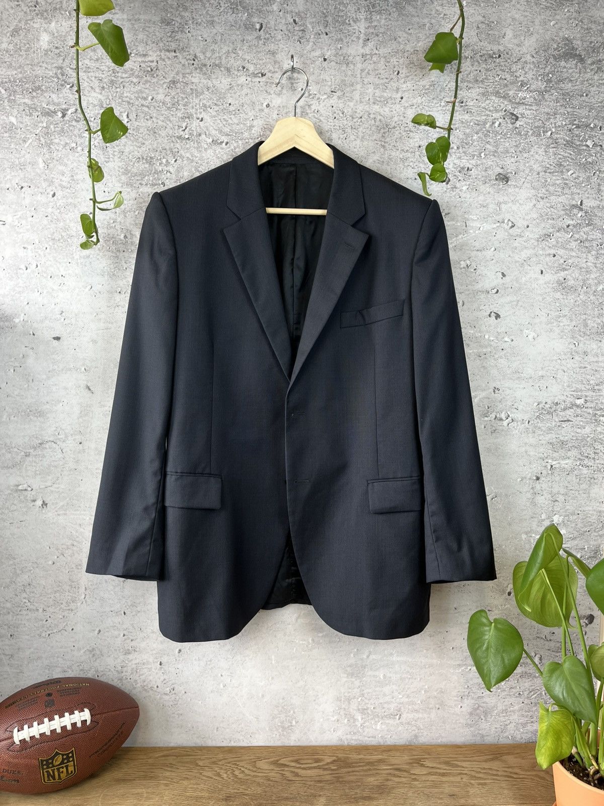 Givenchy Givenchy - dark navy suit blazer jacket France luxury 52 Size 52S - 4 Thumbnail