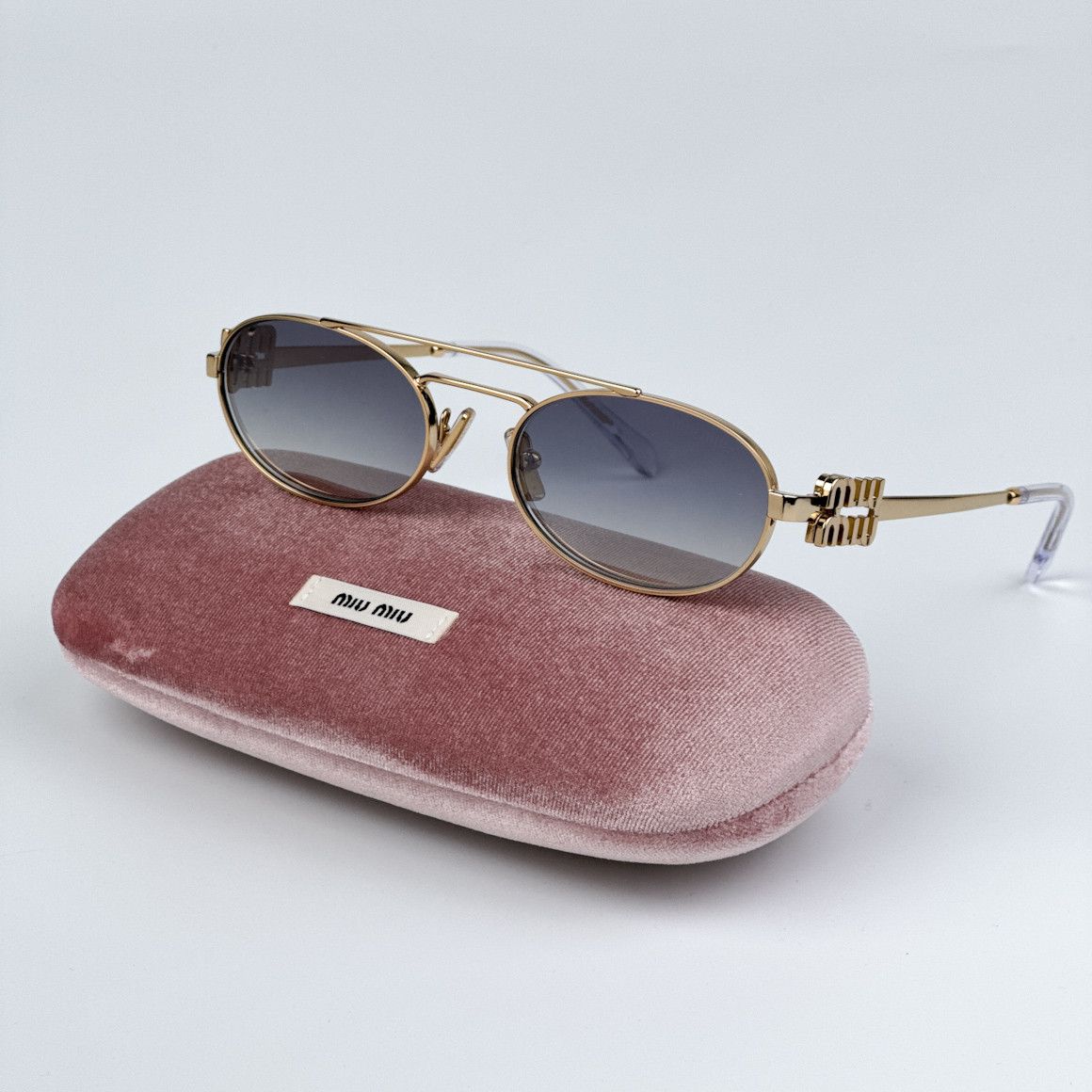 Miu Miu NEW Miu Miu MU54ZS 5AK30C LOGO Pilot Unisex Sunglasses Size ONE SIZE - 1 Thumbnail