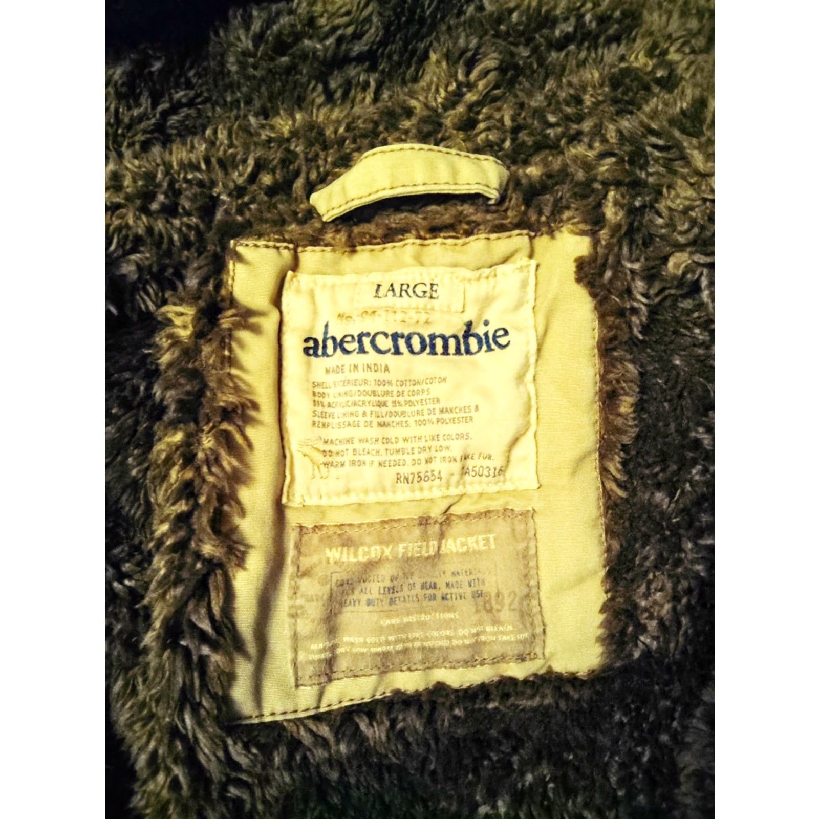 Abercrombie & Fitch VINTAGE Abercrombie & Fitch Wilcox Jacket Mens L Olive Drab Cotton Canvas Parka Hooded Lightweight Size US L / EU 52-54 / 3 - 5 Thumbnail
