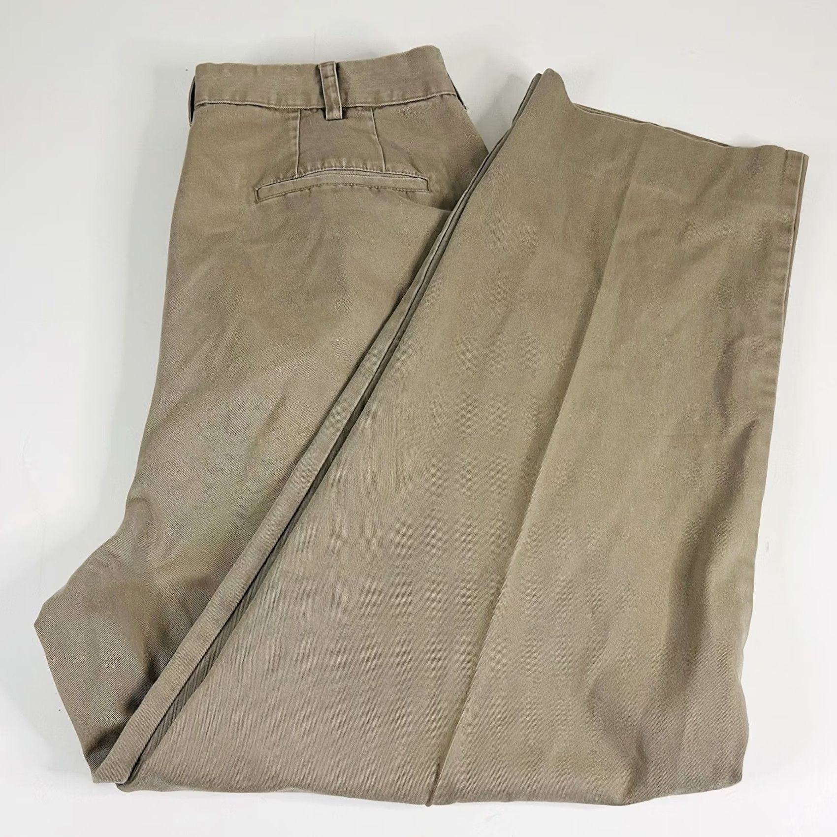 J.Crew J.CREW Pants Khaki 36x30 Vintage Oarsman Beige 100% Cotton Flat Front Casual Mens Regular Inseam 30 Size US 36 / EU 52 - 2 Thumbnail