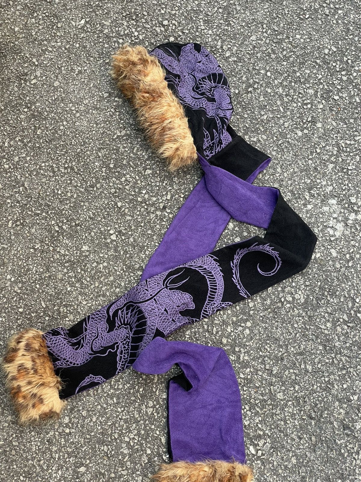 Japanese Brand Qutie Frash | Purple Dragon Hoods Size ONE SIZE - 7 Thumbnail