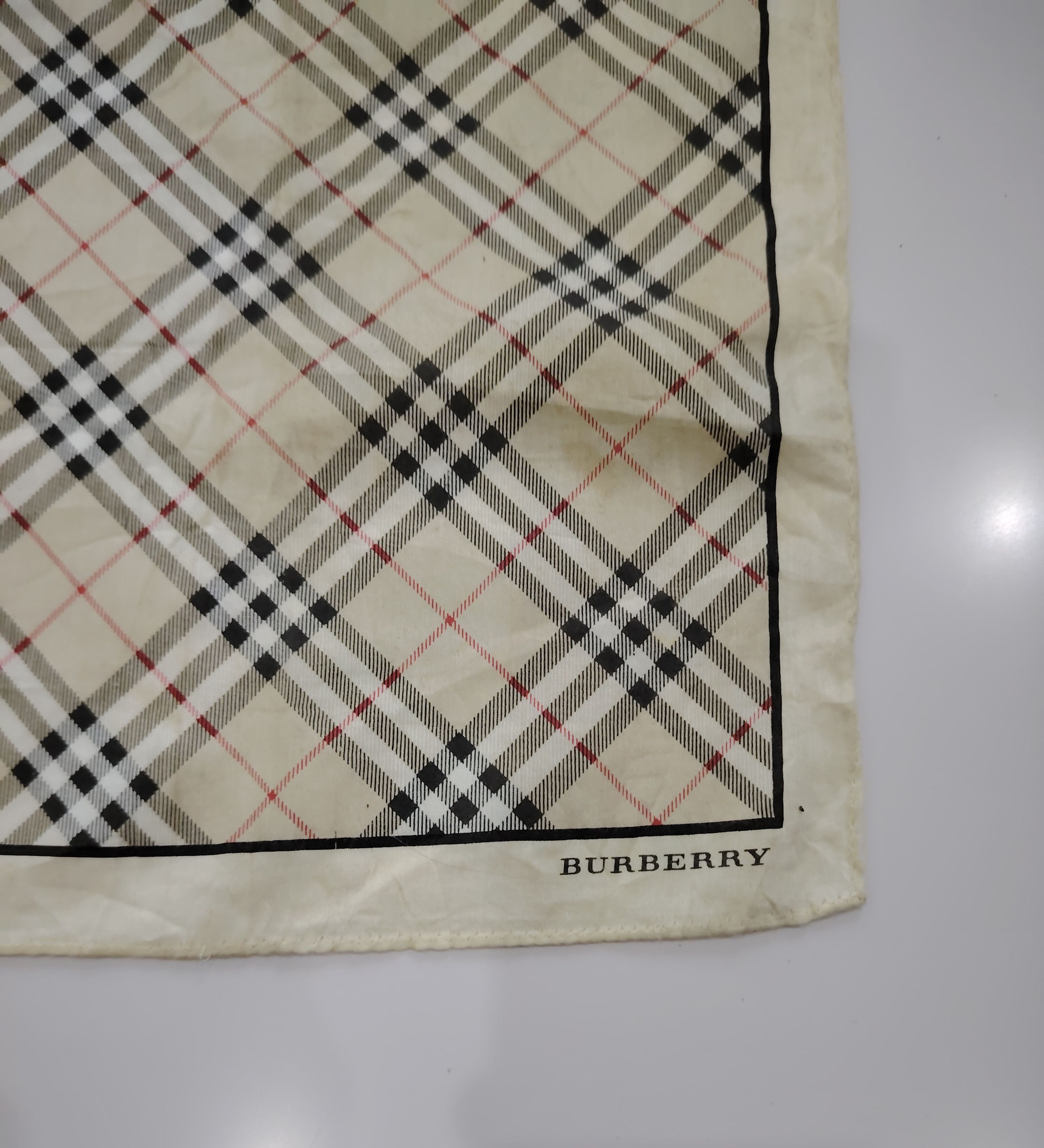 Burberry × Vintage Burberry Novacheck Scarf Handkerchief Neckerchief Bandana Size ONE SIZE - 2 Thumbnail