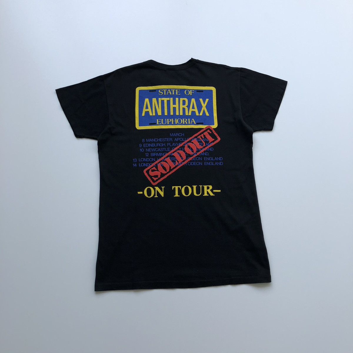 Band Tees Anthrax 1988 Tour State Of Euphoria Vintage 80’s T-Shirt Size US XL / EU 56 / 4 - 2 Thumbnail