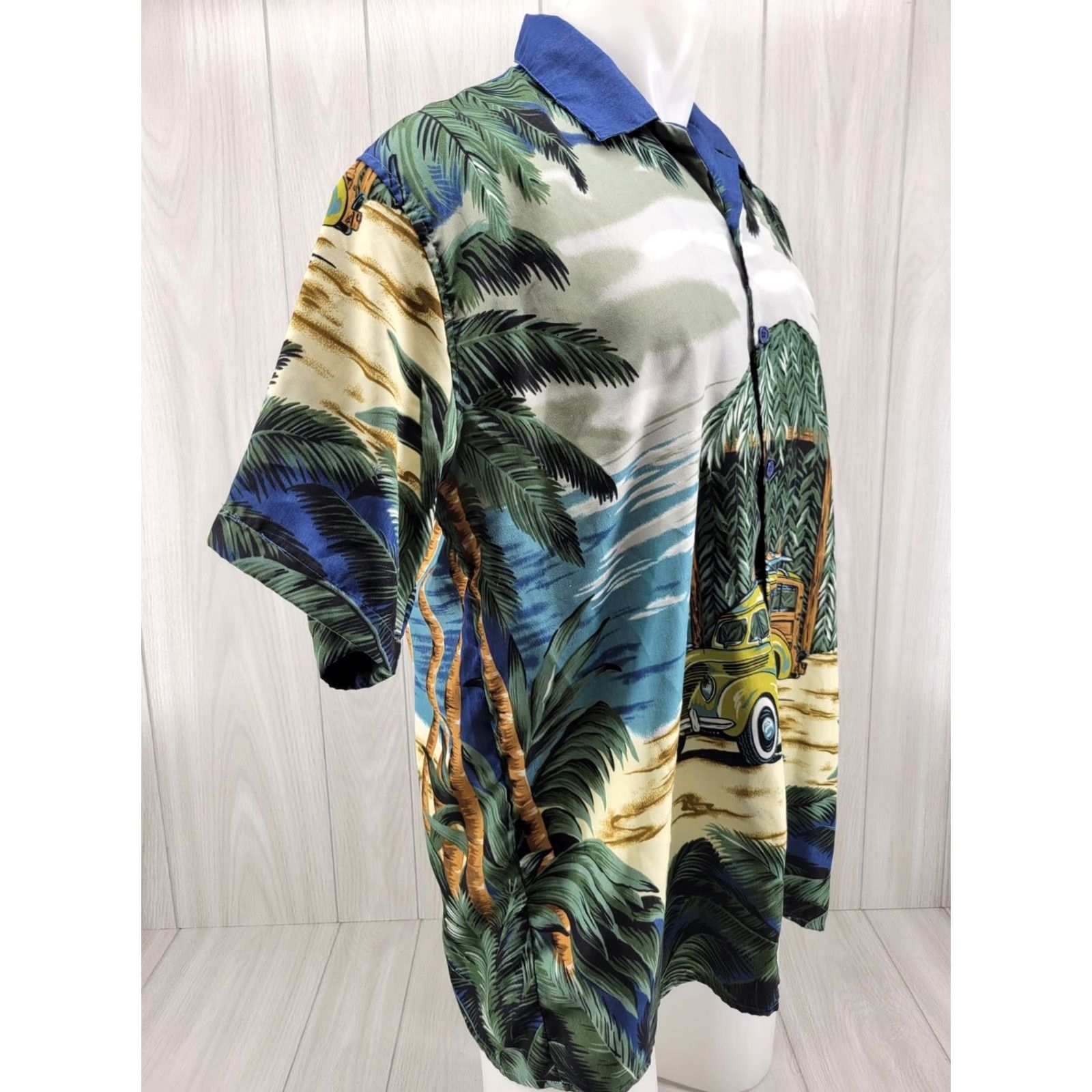 Vintage Ferugini Hawaii Surf Shirt Mens XL Woodie Palm Tree Beach Button-Up Hawaiian Party Casual Size US XL / EU 56 / 4 - 5 Thumbnail