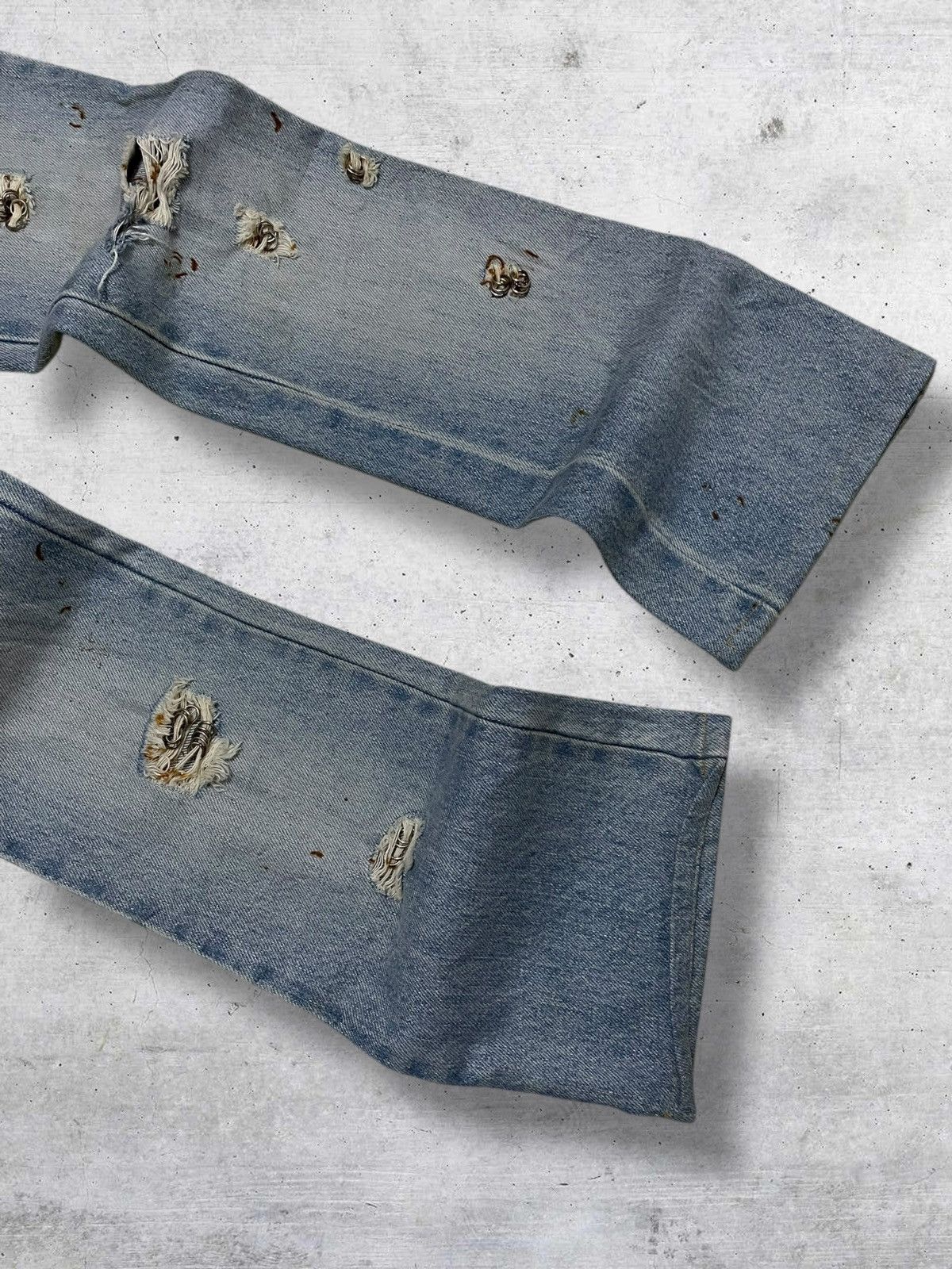 If Six Was Nine VINTAGE DONA MARIE JAPAN DESIGNER FLARED PIERCING WASHED Size US 27 - 5 Thumbnail