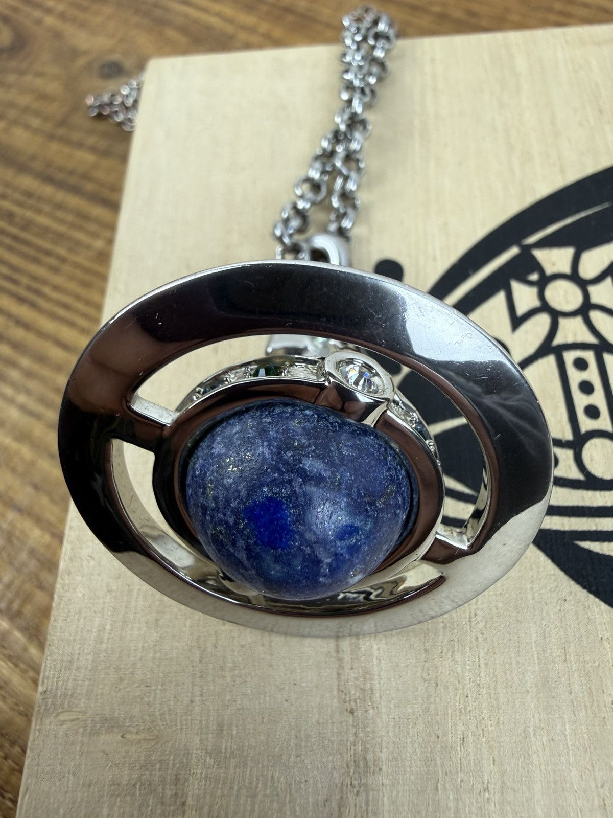 Vivienne Westwood Vintage Vivienne Westwood Lapis Lazuli Small Orb Necklace Size ONE SIZE - 8 Thumbnail