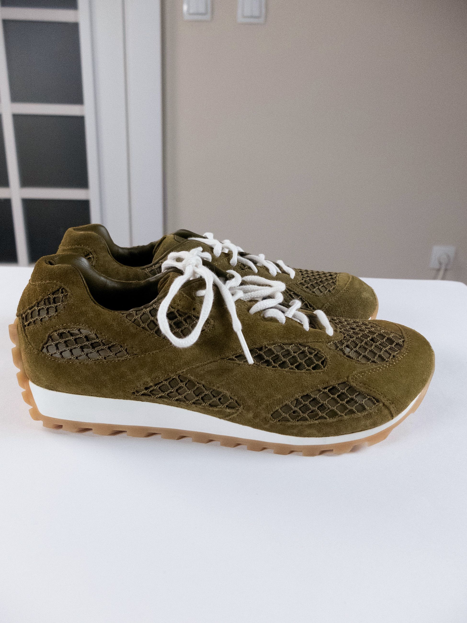 Bottega Veneta BOTTEGA VENETA Orbit green suede trimmed sneakers 8 / 41 q Size US 8 / EU 41 - 5 Thumbnail