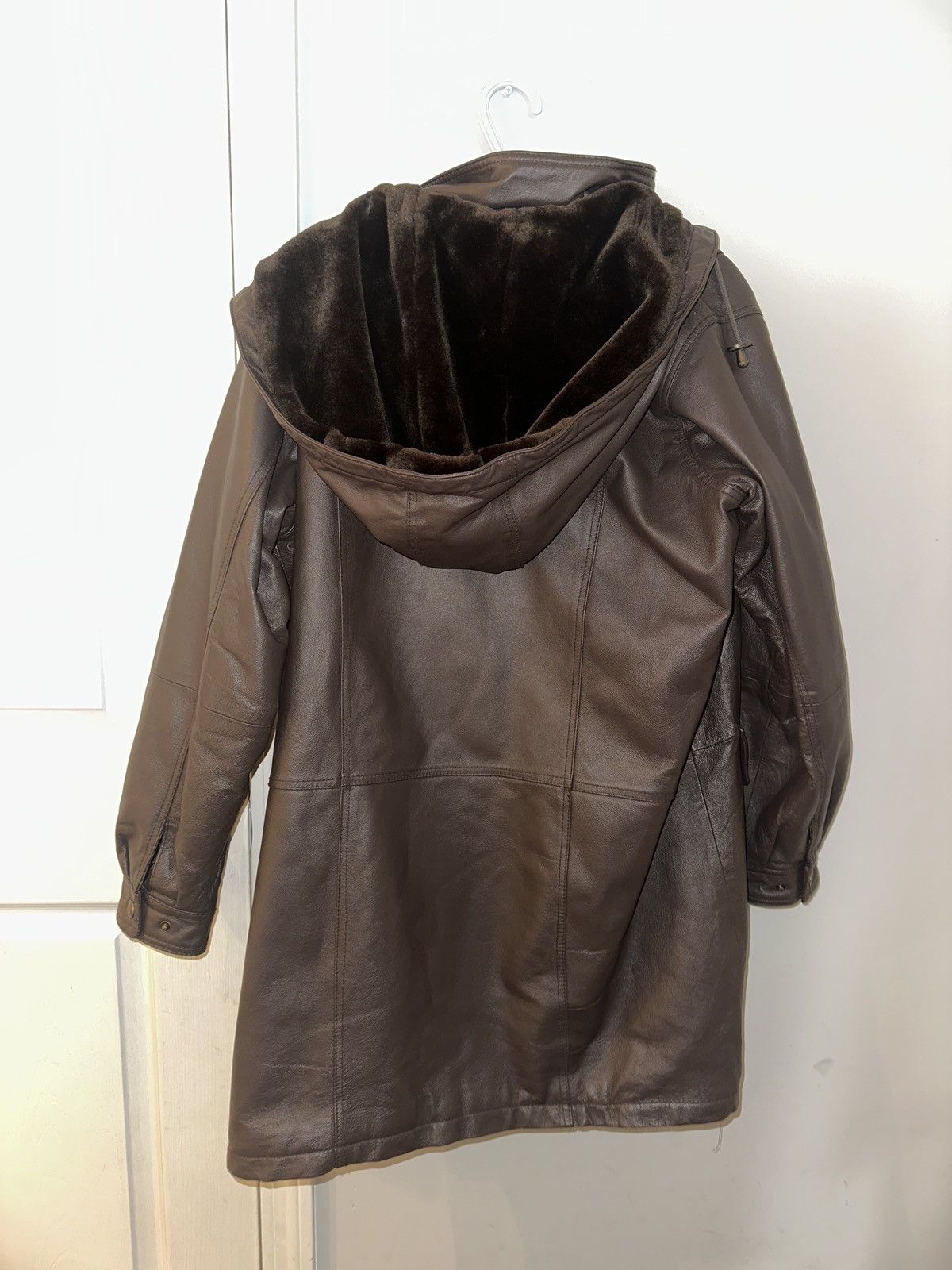 Other Vintage Veranesi Chocolate Brown 100% Leather Jacket Size XL / US 12-14 / IT 48-50 - 3 Thumbnail