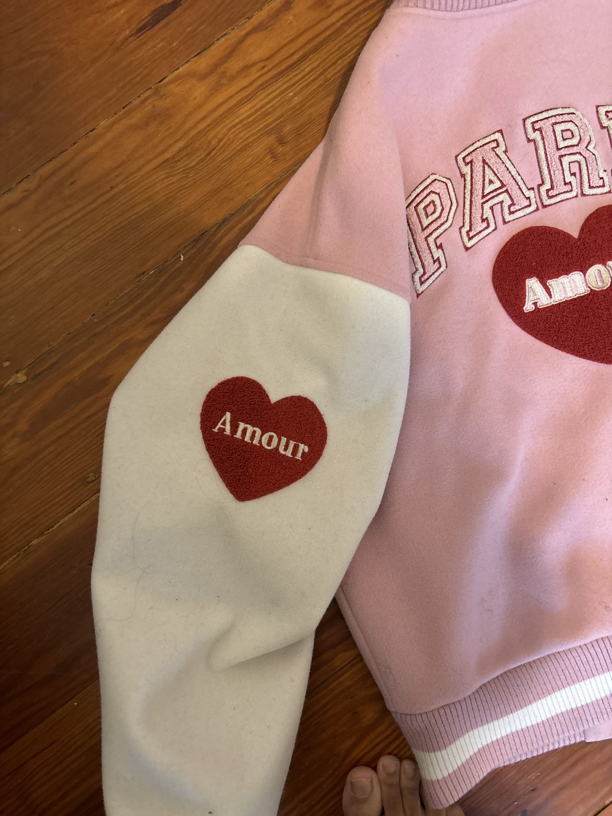 Forever 21 × Vintage Pink Varsity Jacket Size US M / EU 48-50 / 2 - 1 Thumbnail