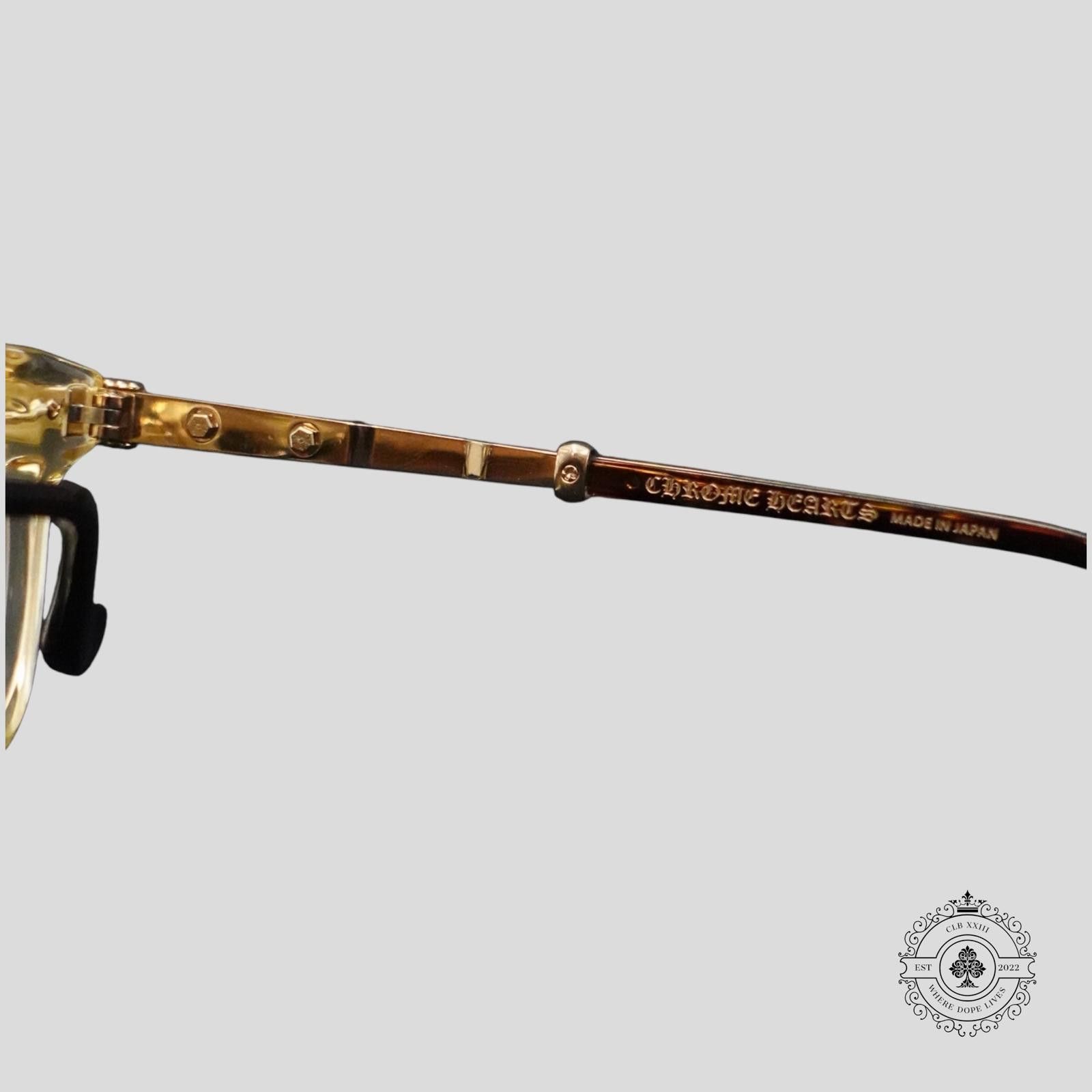 Chrome Hearts Chrome Hearts Titanasluvr Glasses in Tortoise Shell/Gold Size ONE SIZE - 6 Thumbnail