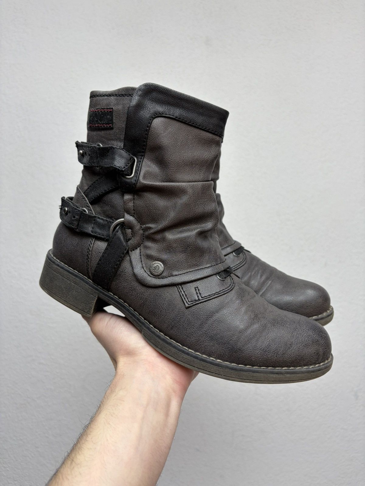 If Six Was Nine Vintage Distressed CPP Vibe Engineer Leather Biker Boots Y2K Size US 8 / EU 41 - 1 Thumbnail