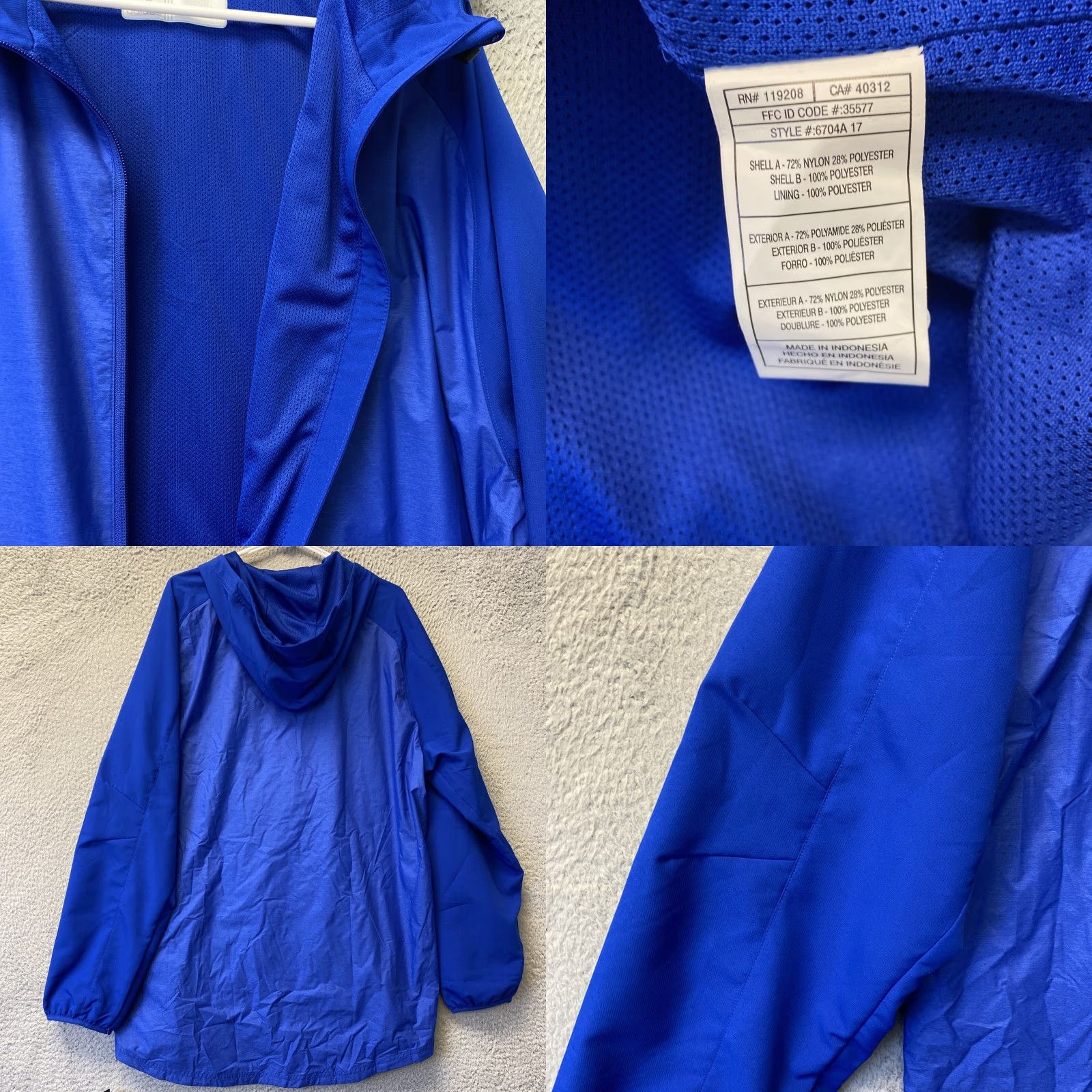 Adidas Adidas jacket Pullover logo Blue Windbreaker XL Adult men / 37-52 Size US XL / EU 56 / 4 - 8 Thumbnail