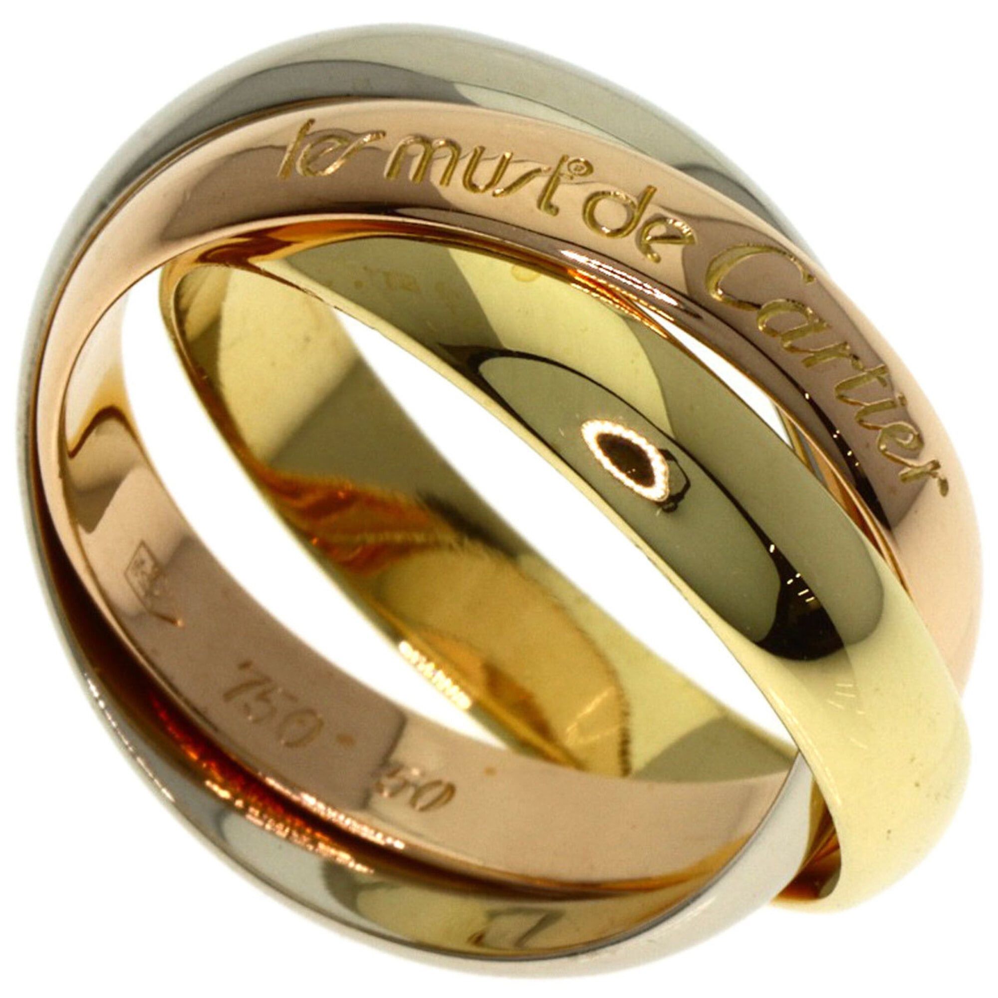 Cartier Cartier Trinity #50 Ring, 18K Yellow Gold/18K White Pink Gold, Women's, CARTIER Size ONE SIZE - 1 Thumbnail