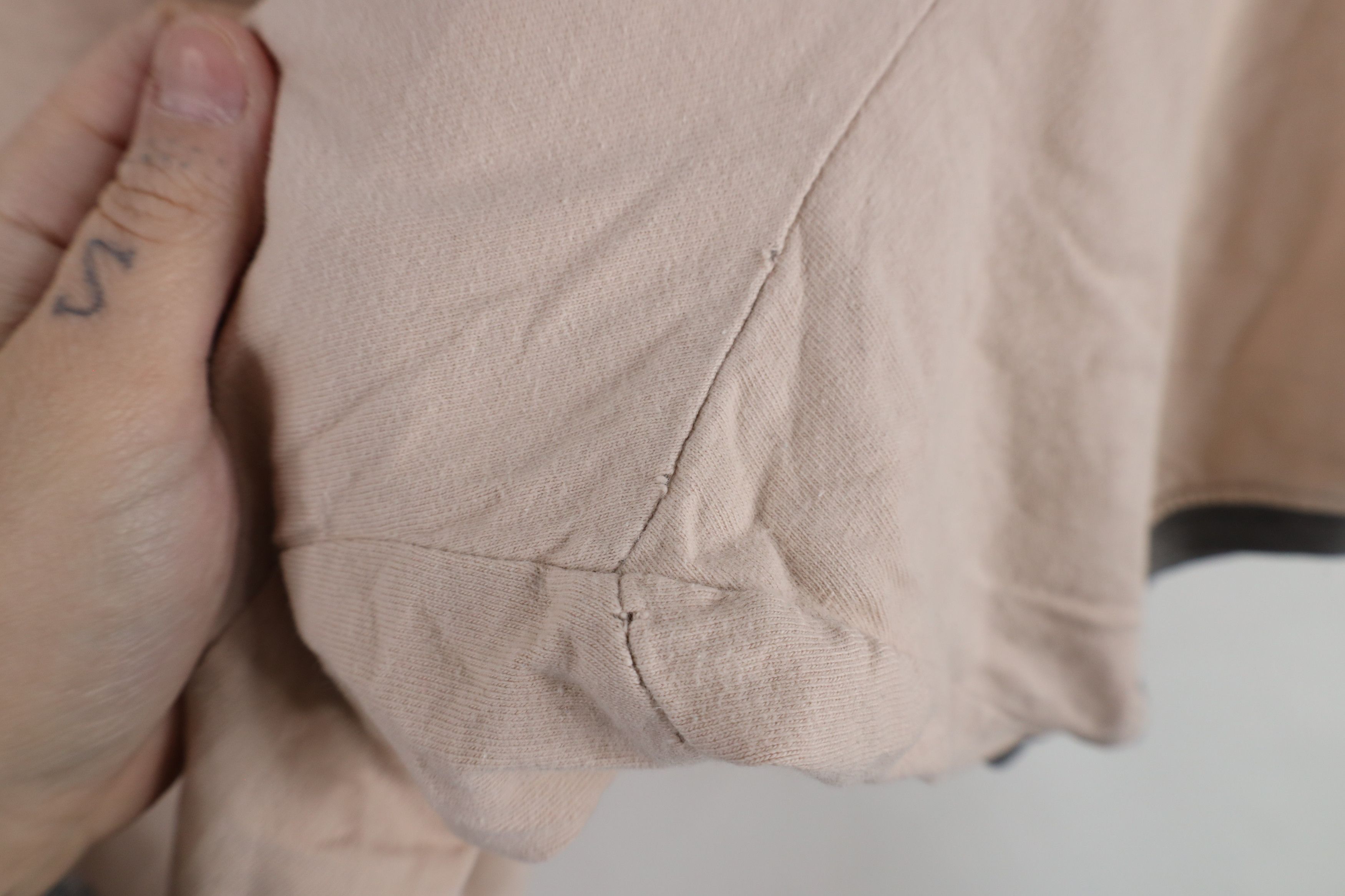 Vintage Vintage 90s Streetwear Short Sleeve Ringer T-Shirt Beige Size US XL / EU 56 / 4 - 11 Thumbnail