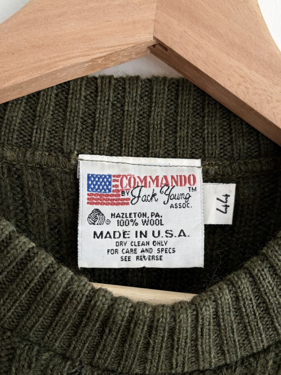Other US Army Wool Ribbed Elbow Patch Military Sweater Olive Green Size US S / EU 44-46 / 1 - 5 Thumbnail