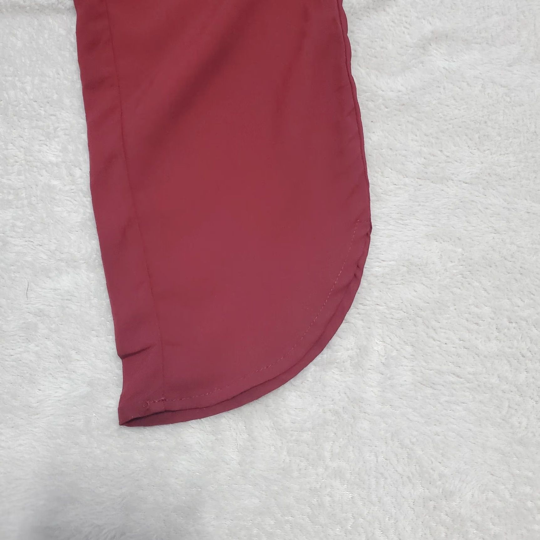 Marine Layer VINTAGE Marine Layer Pants Womens M Burgundy Allison Elastic Waist Tulip Hem Lightweight Size 32" / US 10 / IT 46 - 5 Thumbnail