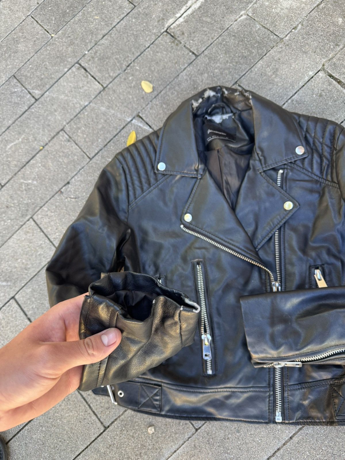 Japanese Brand 00s Japanese Y2k Biker Distressed Jacket If9was6 LGB Style Size L / US 10 / IT 46 - 8 Thumbnail