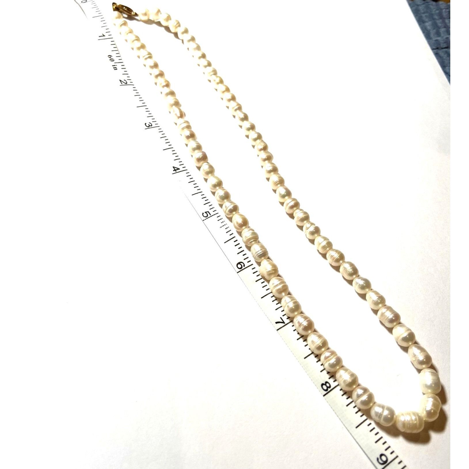 Other Freshwater Genuine Pearl Necklace W/Gold-Plated Clasp - 18" Size ONE SIZE - 2 Thumbnail