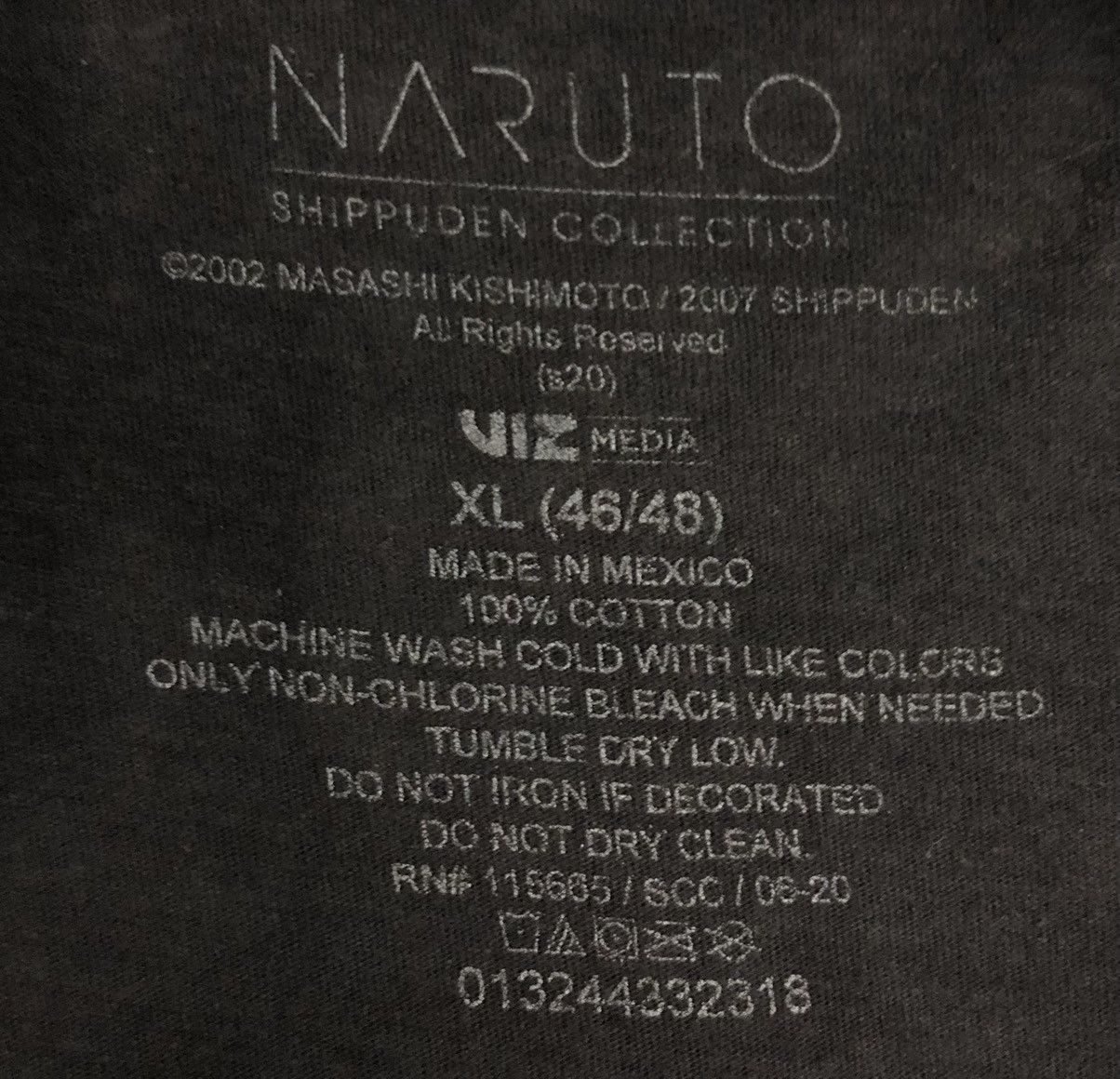 Anime 2002 Masashi Kishimoto Naruto Shippuden Collection T-Shirt Size US XL / EU 56 / 4 - 7 Thumbnail