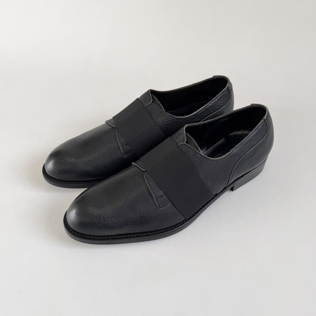 Comme des Garcons Black Leather ‘Elastic Strap’ Derby Shoes Size US 9 / EU 42 - 14 Thumbnail
