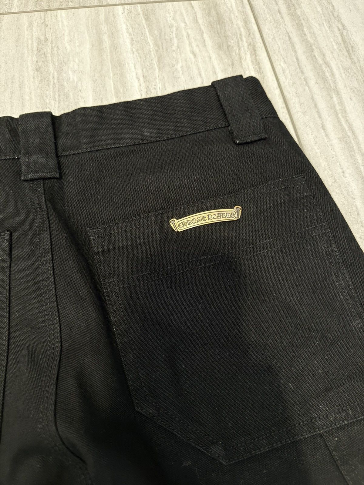 Chrome Hearts Chrome Hearts Carpenter Double Knee Black Pants Size US 29 - 8 Thumbnail