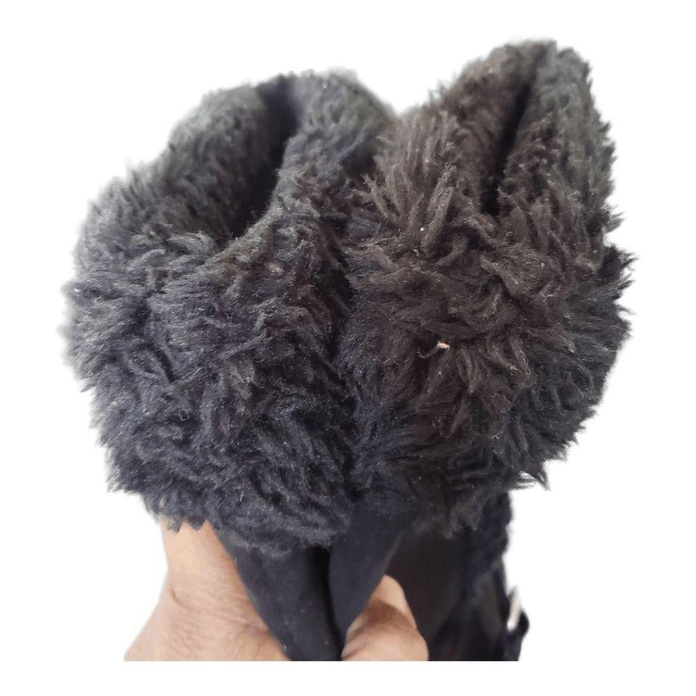 Donald Pliner CT1809a Donald J Pliner Black Suede Fur Top Boots 6.5 Size US 6.5 / IT 36.5 - 3 Thumbnail