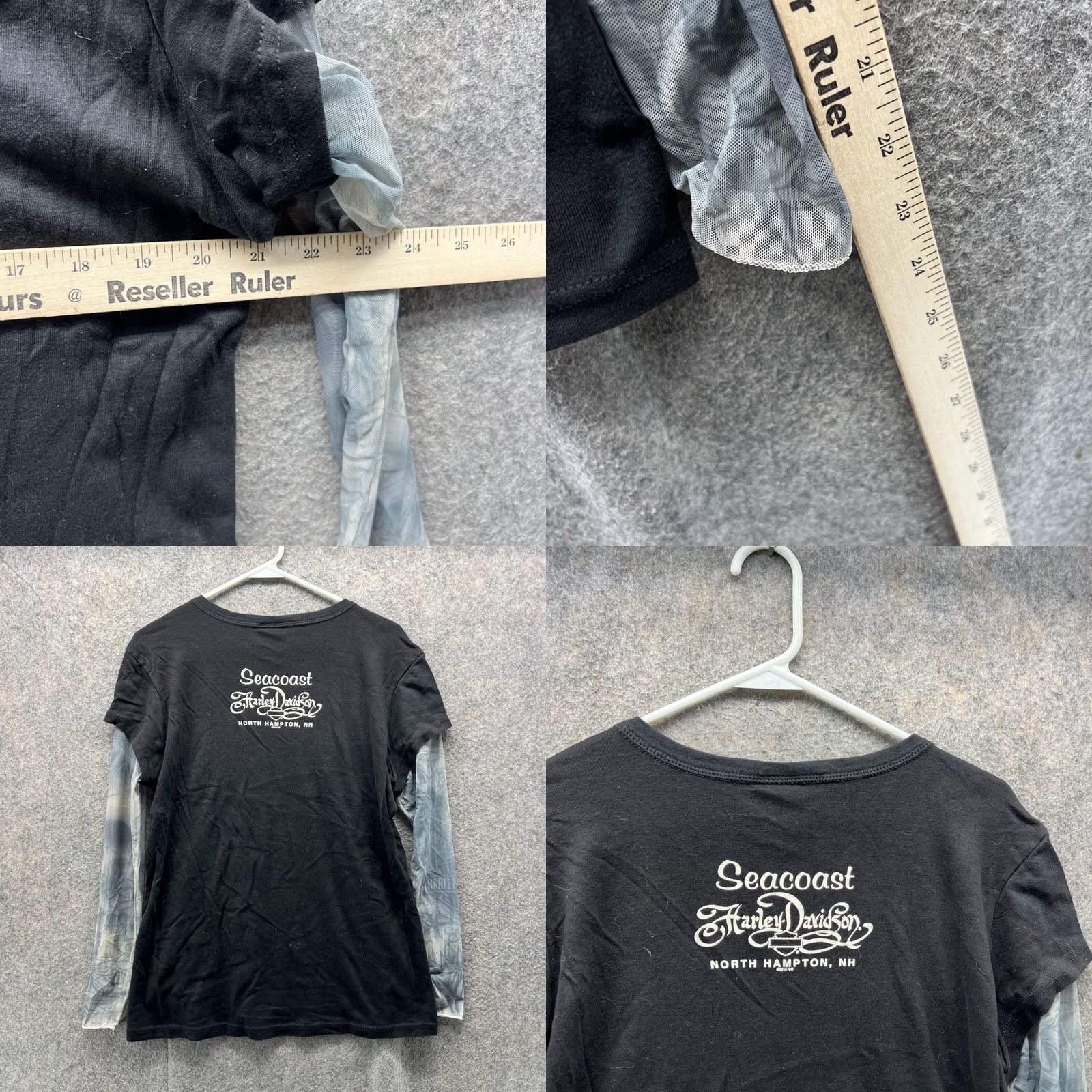 Harley Davidson Harley-Davidson Womens XL Skull Black Vintage Tee Long Sleeve Seacoast Casual Party Wear Size XL / US 12-14 / IT 48-50 - 8 Thumbnail