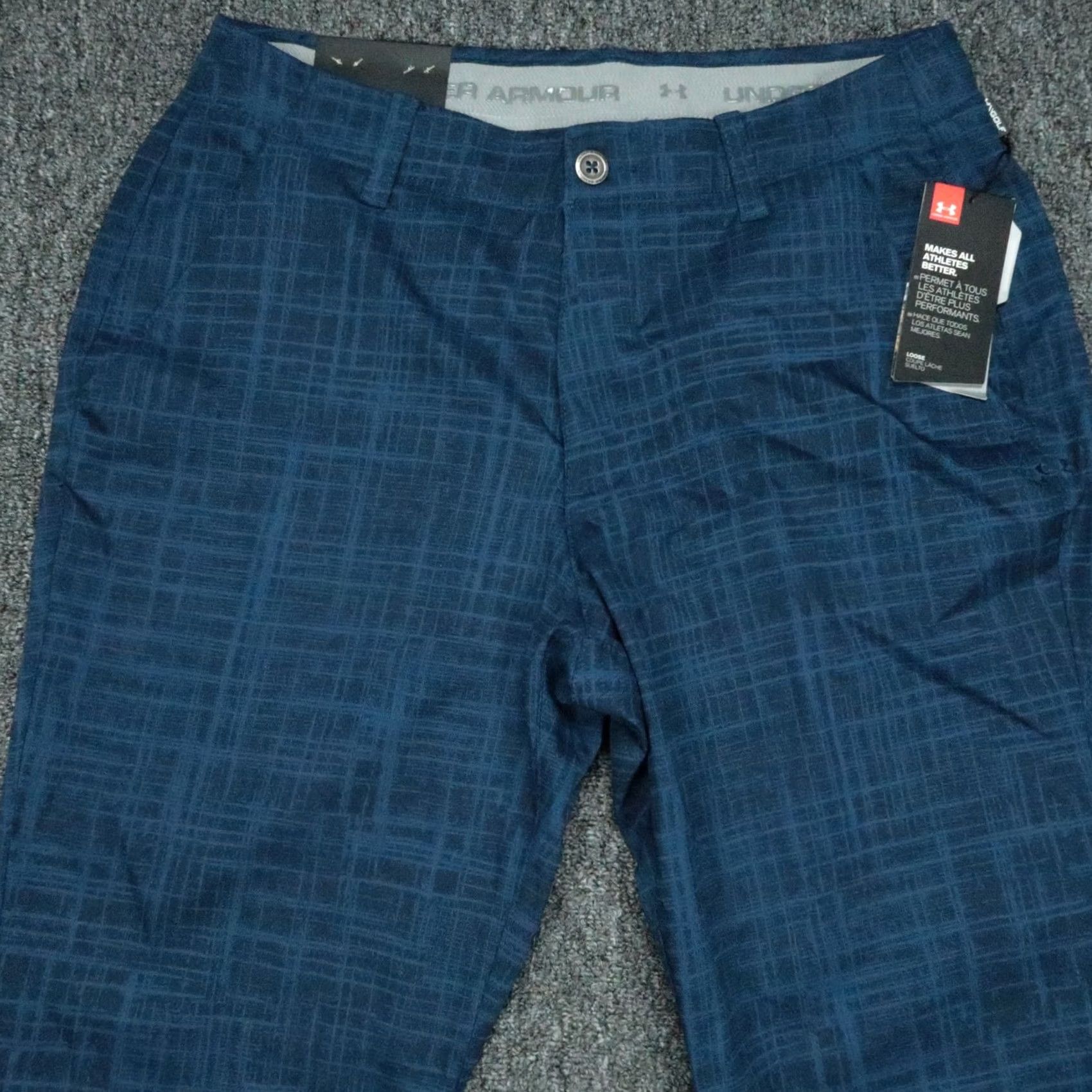 Under Armour Under Armour Pants Mens 32x32 Blue Golf Plaid Straight Leg UA Match Play Print Size US 32 / EU 48 - 2 Thumbnail
