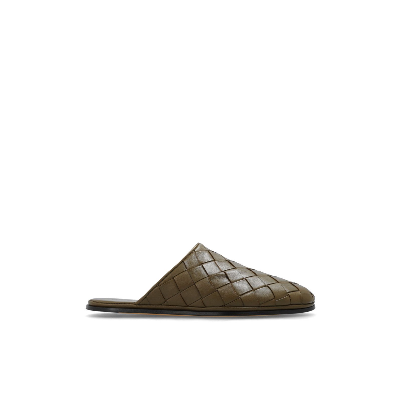 BOTTEGA VENETA Sunday Green Leather Slides New & Authentic (