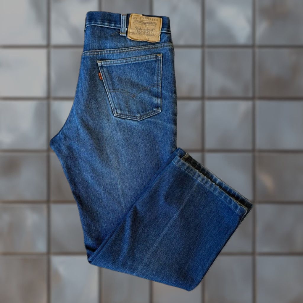 Levi's VINTAGE Levi's Orange Tab Lined Jeans 34 Blue 80s Bootcut Made in USA 39103 2517 Size US 34 / EU 50 - 1 Thumbnail