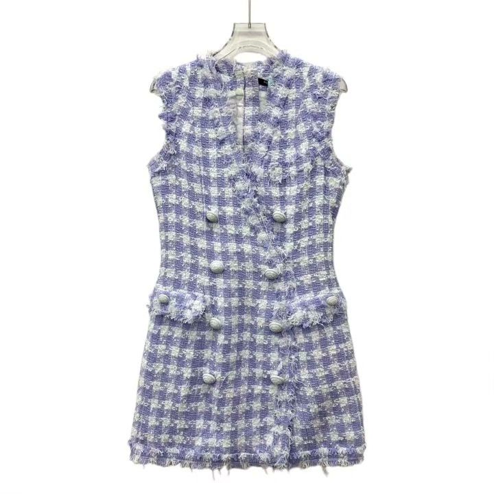 Balmain Balmain Sleeveless Tweed Dress Size XS / US 0-2 / IT 36-38 - 1 Thumbnail