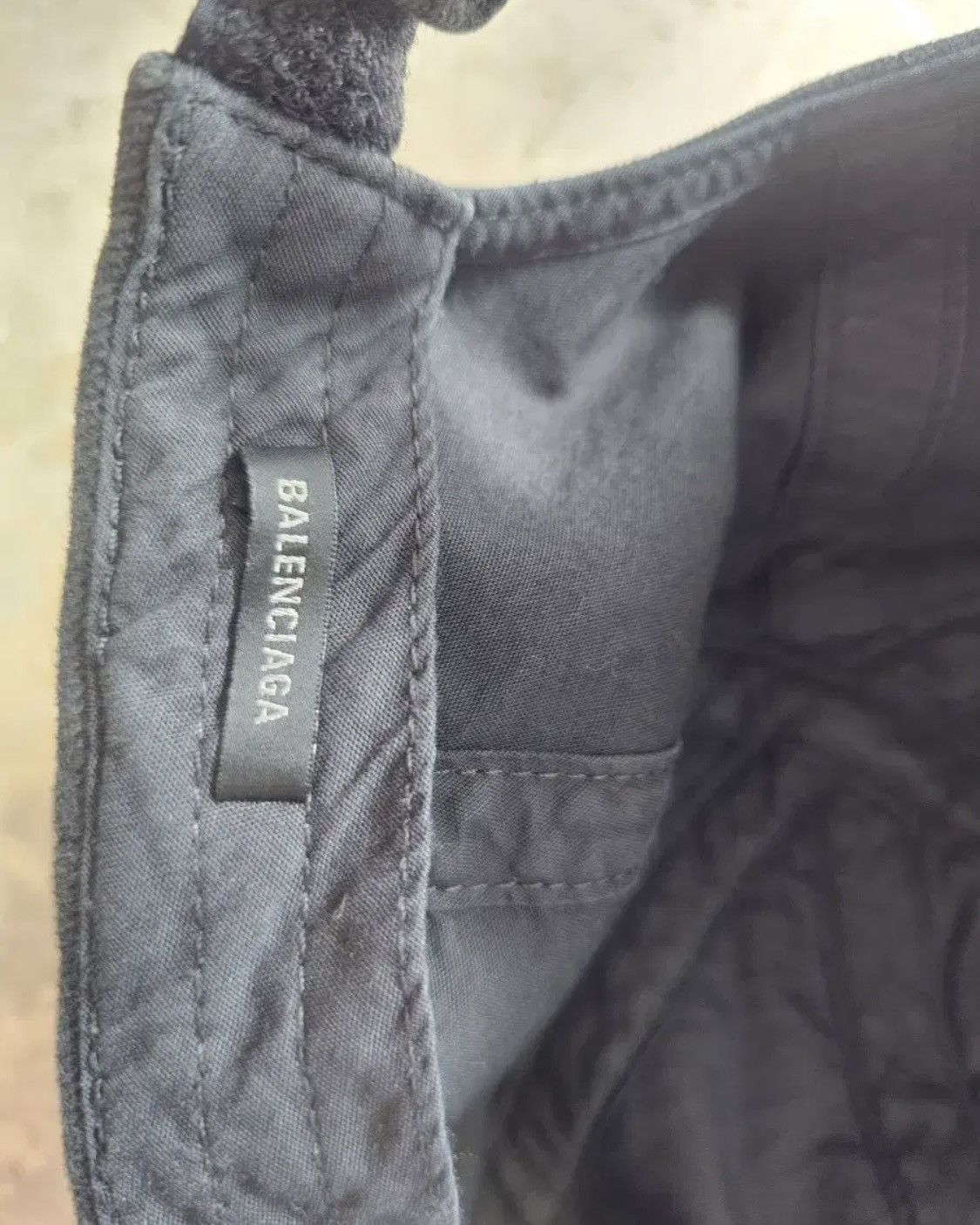 Balenciaga Balenciaga Distressed Logo Cap Black Size ONE SIZE - 6 Thumbnail