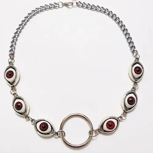 Other Evil Monsters 3rd Eye Red eyeballs Eye​​ Choker Size ONE SIZE - 4 Thumbnail