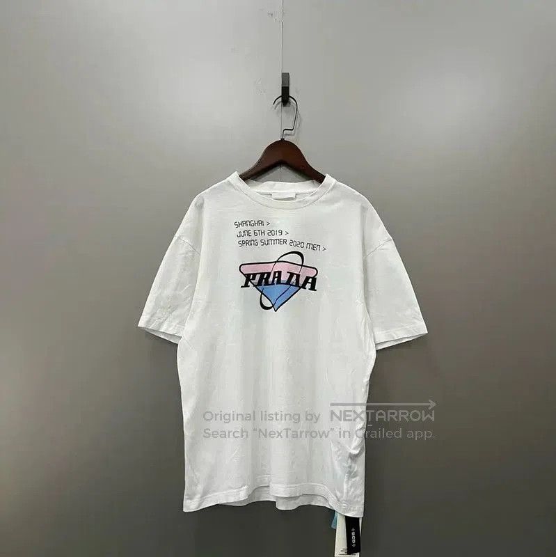 Prada Prada Summer Men's White Logo T-Shirt. Size US M / EU 48-50 / 2 - 1 Thumbnail