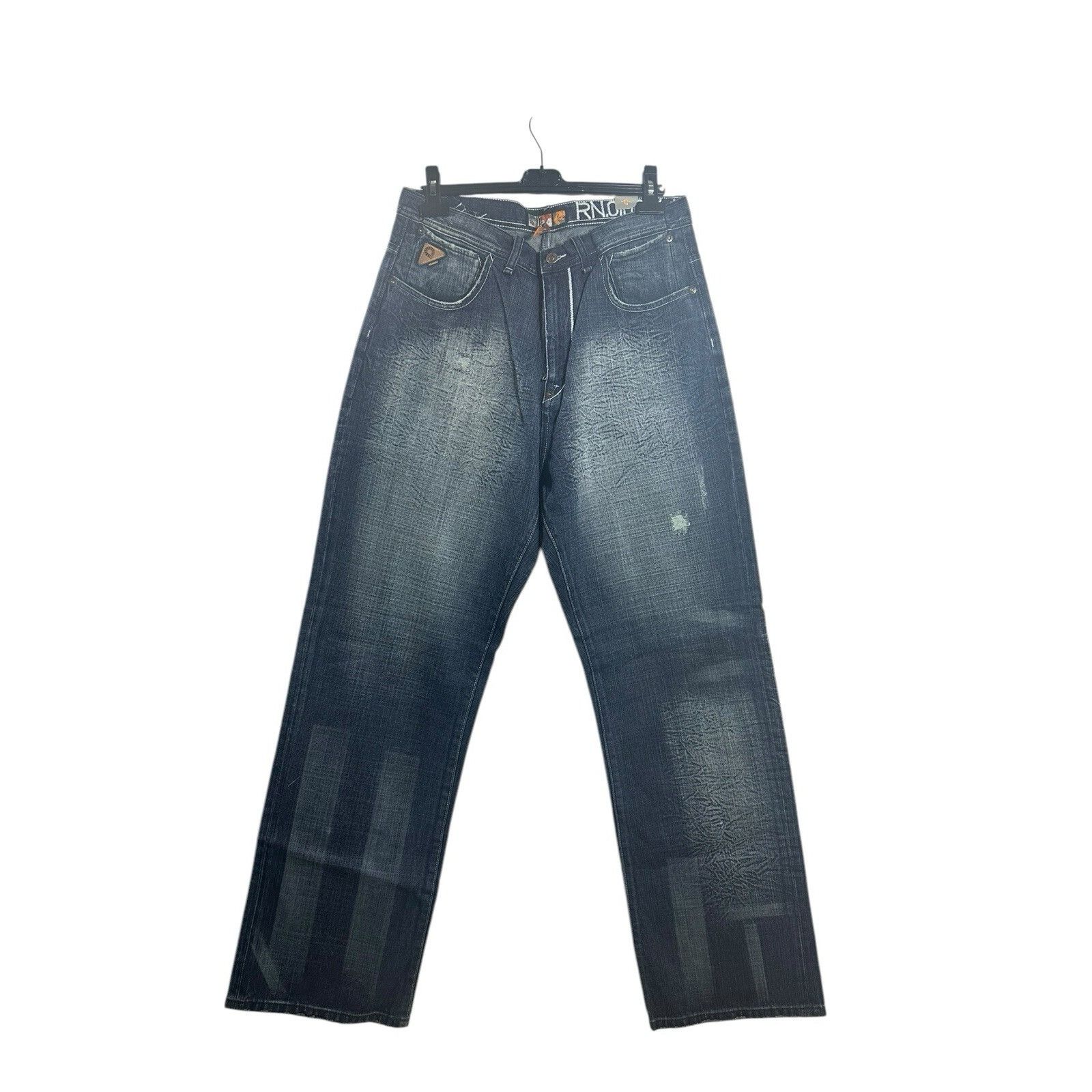 Akademiks Vintage Akademiks Jeans Mens Black Denim Baggy Wide Leg Hip Size US 34 / EU 50 - 1 Thumbnail