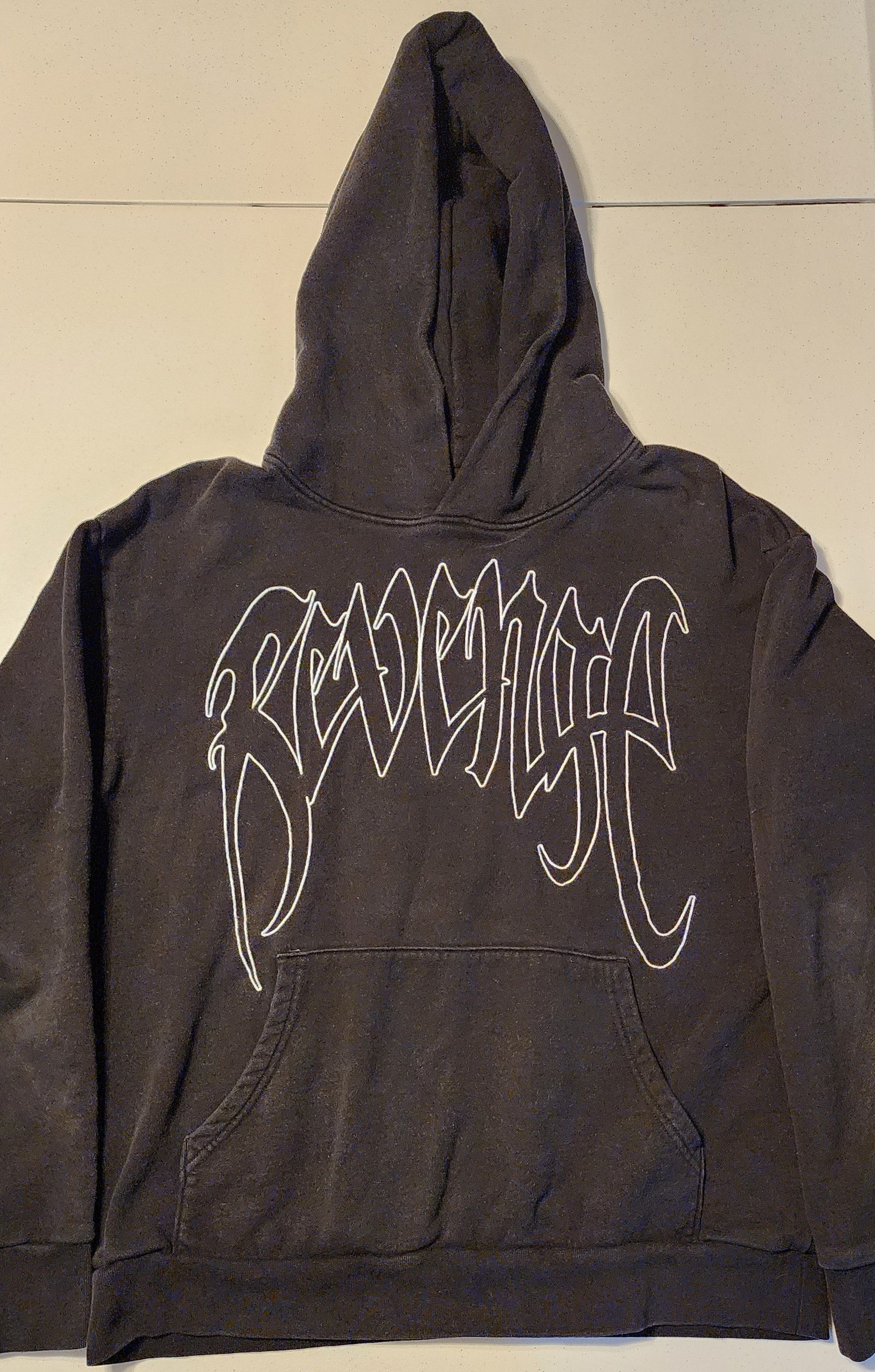 Revenge Revenge White Outline Embroidered Arch Hoodie | Grailed