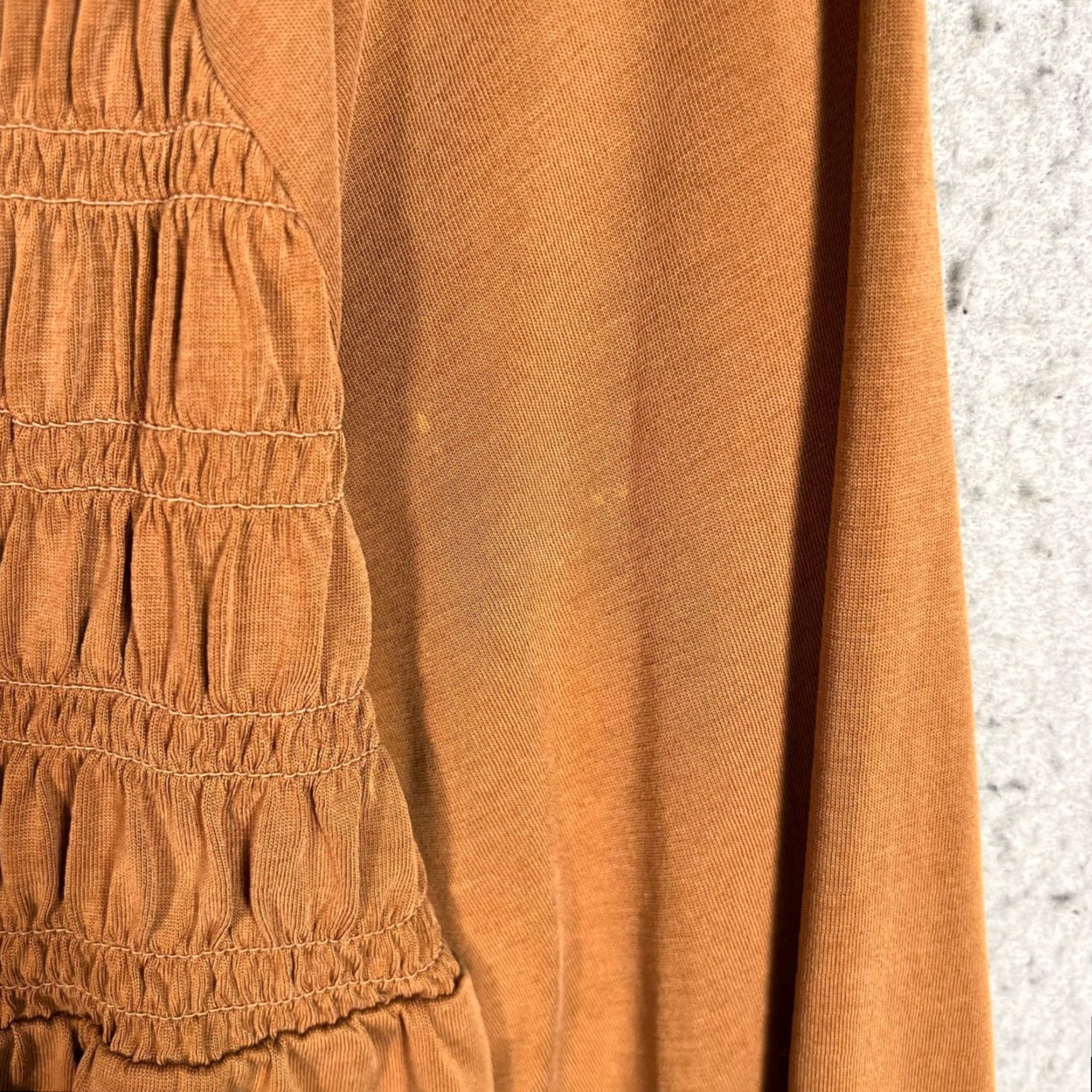 Lucky Brand Lucky Brand Blouse Shirt Womens Small Brown Long Sleeve Smocked Front Peasant Floral V-Neck Pullover Casual Spring Summer Fall Size S / US 4 / IT 40 - 7 Thumbnail