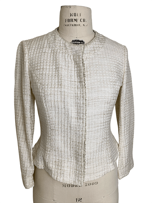 Giorgio Armani Fitted blazer with mini ruffle trim Size M / US 6-8 / IT 42-44 - 1 Thumbnail