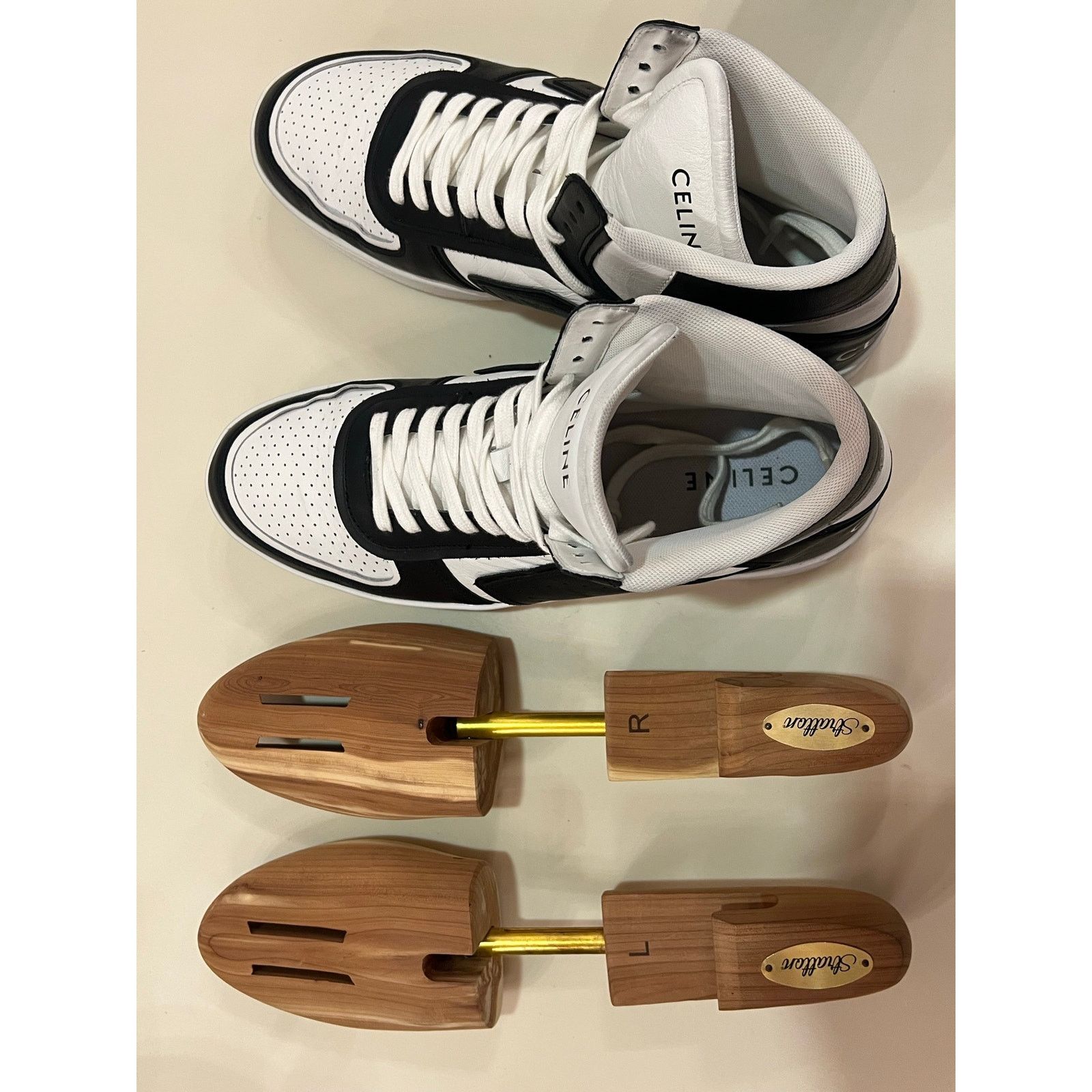 Celine Celine CT-01 Z Black White Leather Trainer Sneaker Size 43 Size US 10.5 / EU 43-44 - 7 Thumbnail
