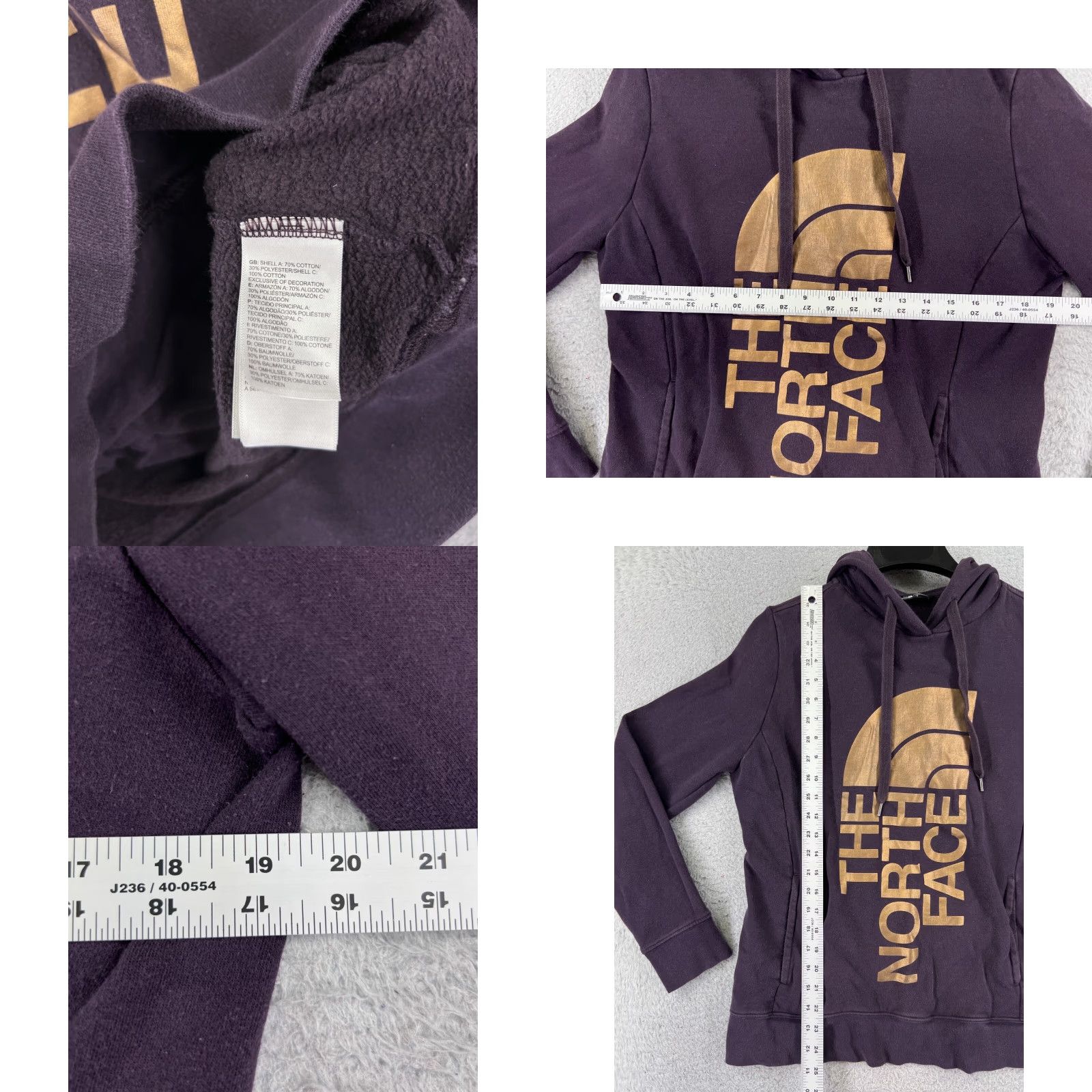 The North Face The North Face Hoodie Womens L Purple Pullover Cotton Blend Logo Crew Neck Long Sleeve Pocket 36in Chest Men/Men’s? Size L / US 10 / IT 46 - 8 Thumbnail