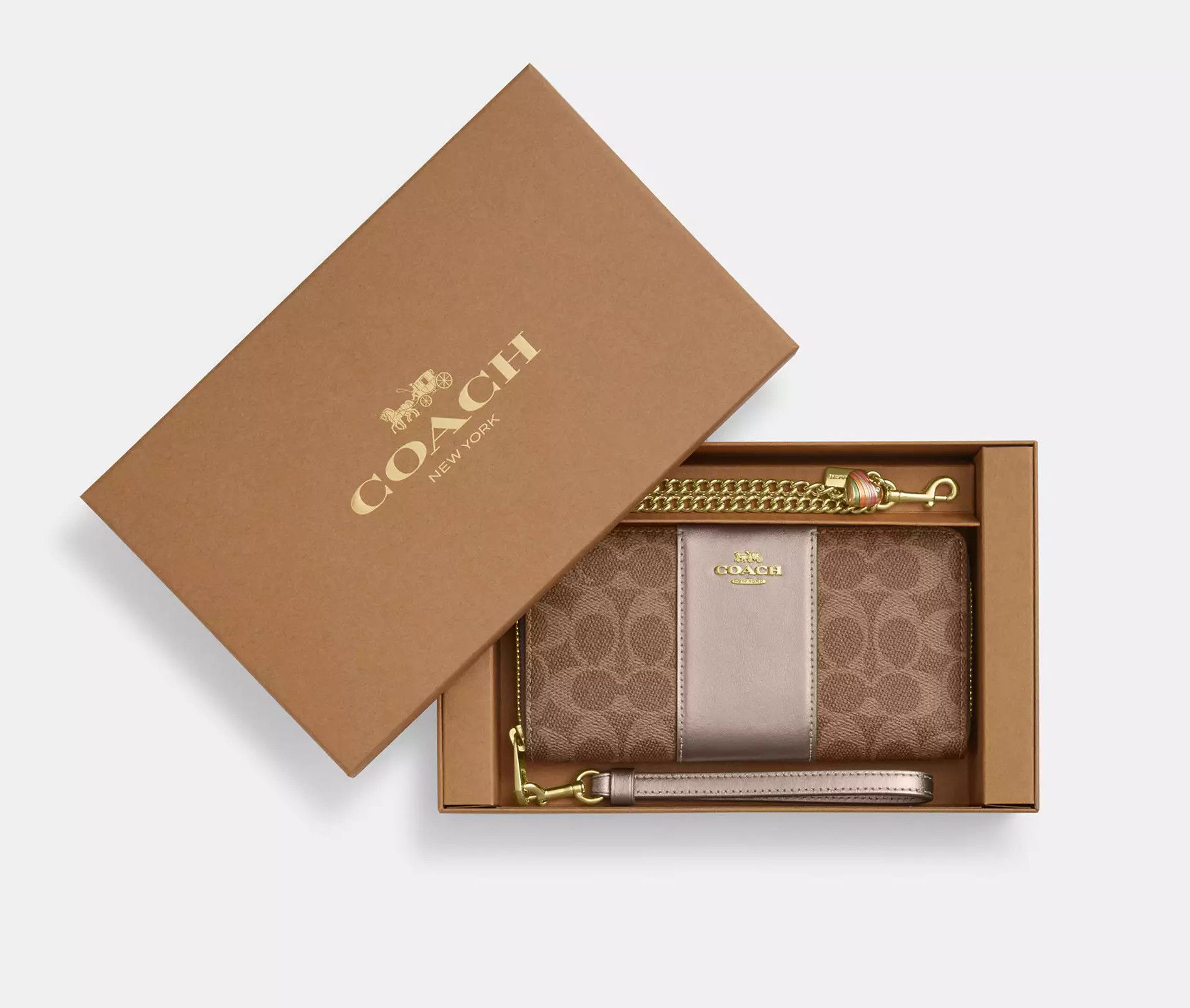 Coach Boxed Long Zip Around Wallet In Signature Canvas CX178 Size ONE SIZE - 5 Thumbnail