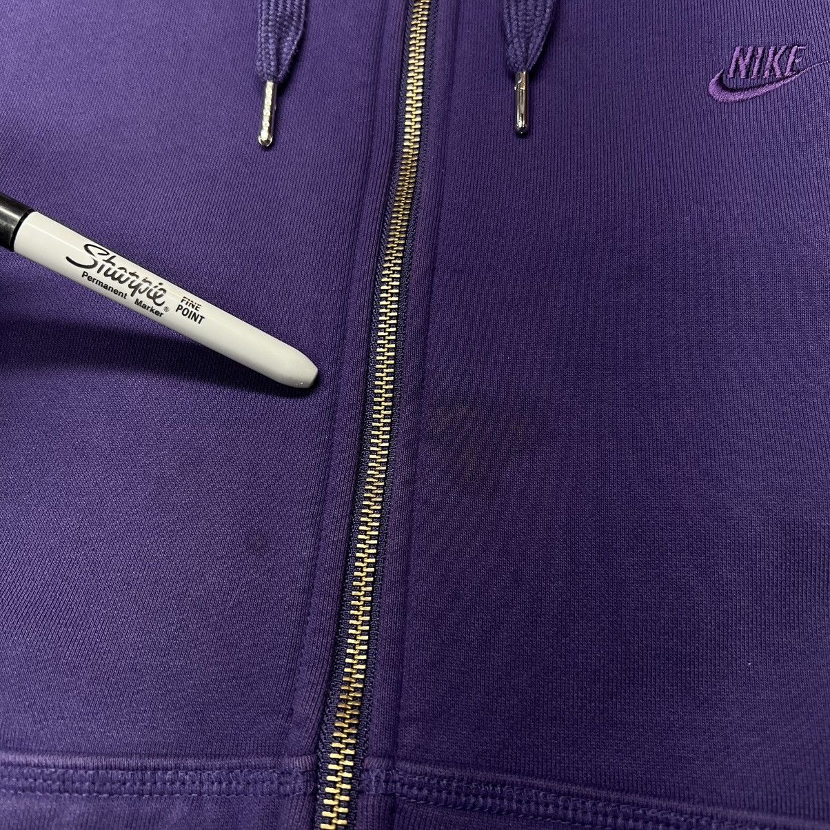 Nike × Vintage VTG Nike Hoodie Sweatshirt Purple Full Zip AF1 Anniversary Size US XXL / EU 58 / 5 - 11 Thumbnail