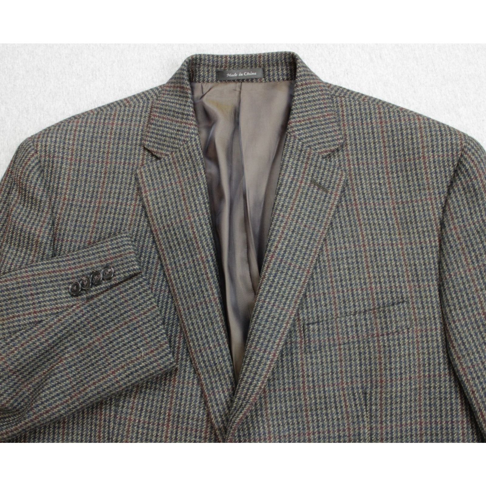 Lauren Ralph Lauren Lauren Ralph Lauren Blazer Mens 44R 100% Wool Houndstooth Size 44R - 1 Thumbnail