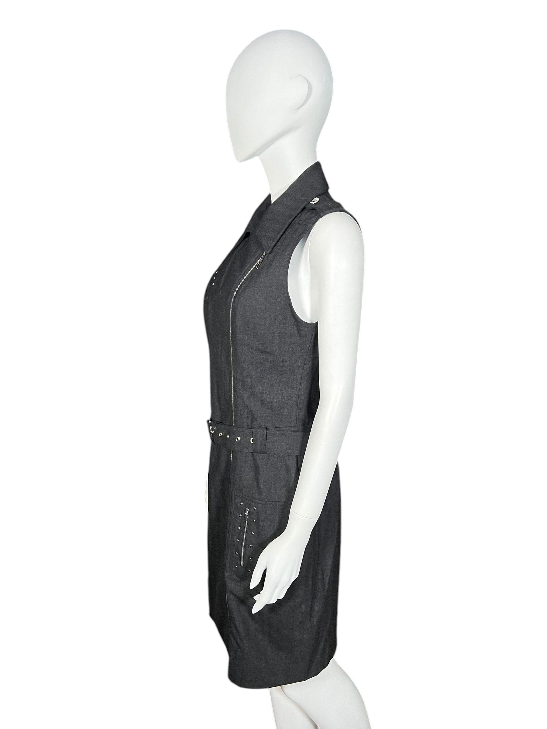Dior Christian Dior by Galliano F/W 2004 Grey Dress. Size L / US 10 / IT 46 - 3 Thumbnail